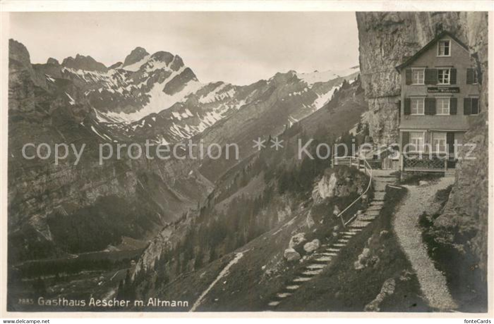 13724047 Schwende IR Berggasthaus Aescher Mit Altmann Alpstein Appenzeller Alpen - Autres & Non Classés