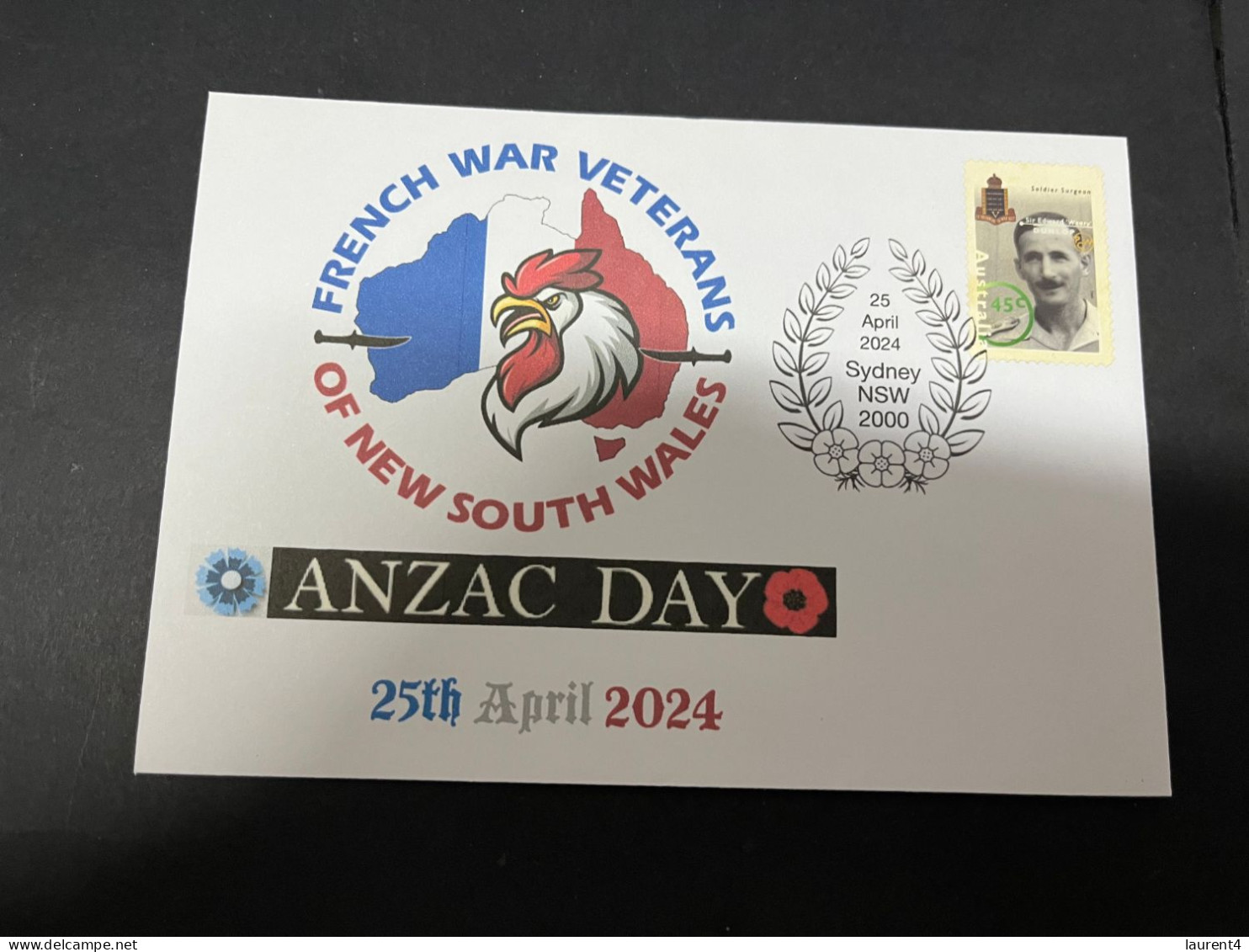 14-5-2024 (5 Z 7) Australia Cover - French War Veteran Of New South Wales (25th April 20224) ANZAC Day - Militaria