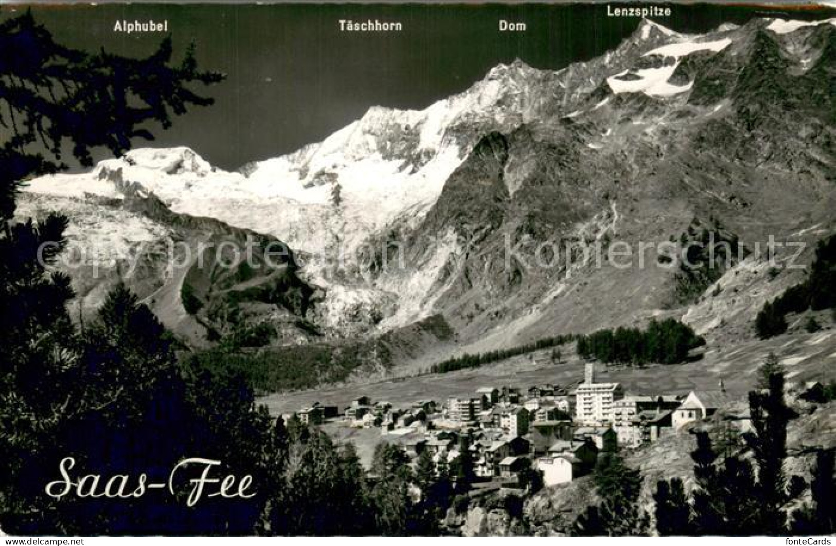 13718569 Saas-Fee Mit Fee Gletscher Alphubel Taeschhorn Dom Und Lenzspitze Saas- - Other & Unclassified