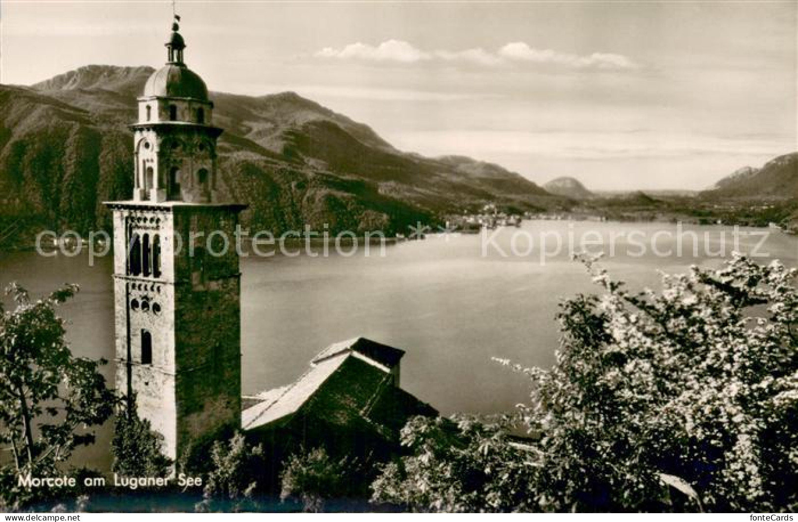 13718517 Morcote Lago Di Lugano Chiesa Panorama Morcote Lago Di Lugano - Other & Unclassified