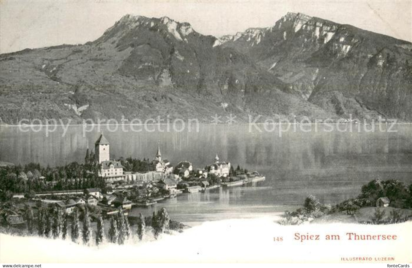 13717919 Spiez Thunersee BE Panorama Alpen Spiez Thunersee BE - Otros & Sin Clasificación