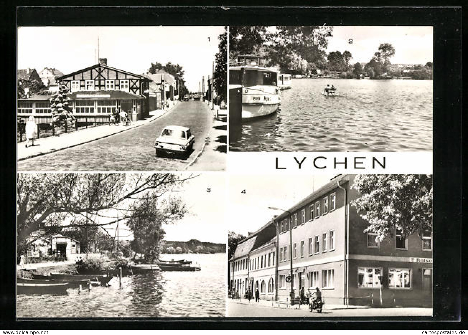 AK Lychen, Cafe Alte Mühle, HO-Gaststätte Ratseck  - Lychen