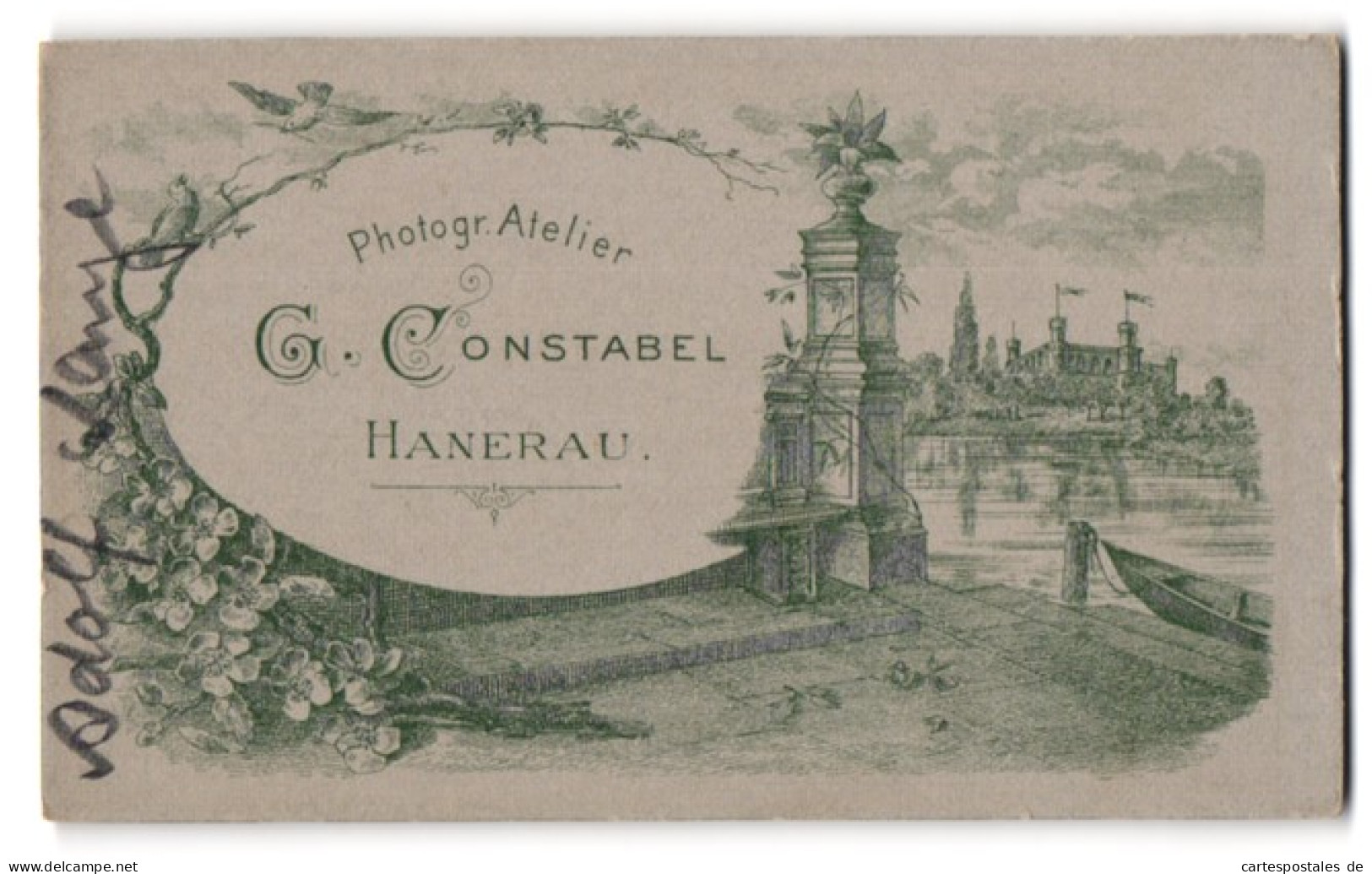 Fotografie G. Constabel, Hanerau, Seepartie Mit Blikc Zum Schloss  - Personnes Anonymes