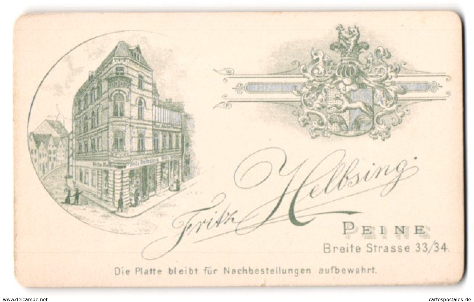 Fotografie Fritz Helbsing, Peine, Breite Str. 33, Ansicht Peine, Blick Auf Das Ateliersgebäude Mit Schaufenster  - Orte