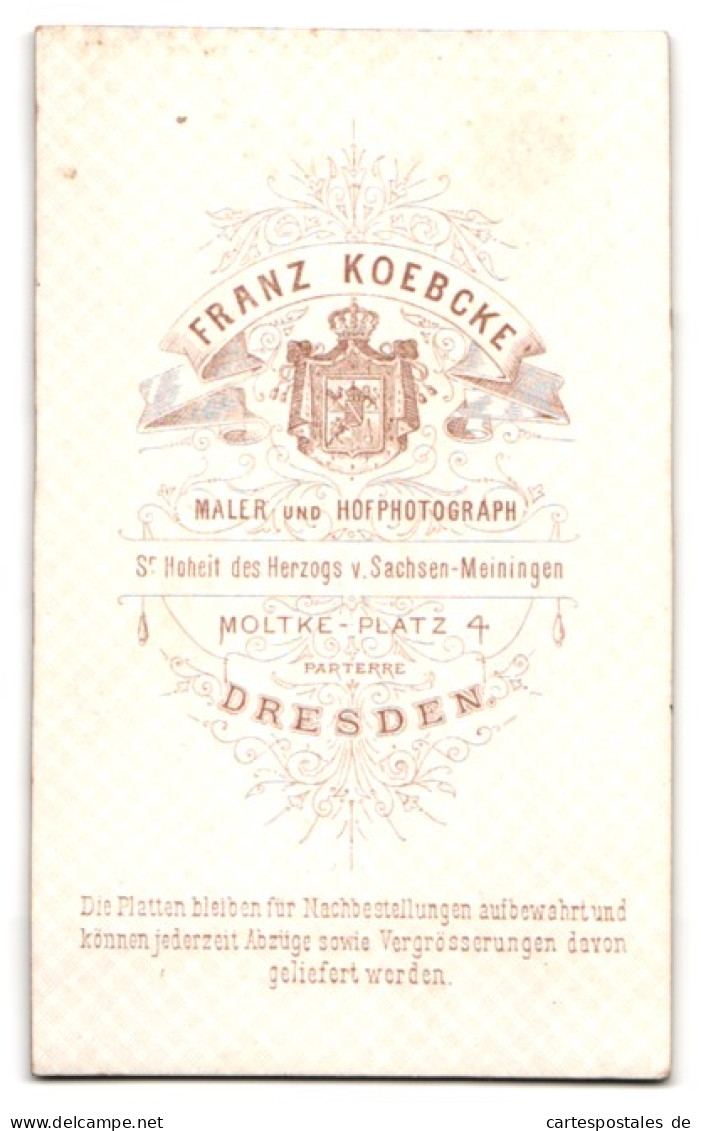 Fotografie Franz Koebcke, Dresden, Korpulenter Sächsischer Herr Mit Backenbart Im Anzug  - Anonyme Personen