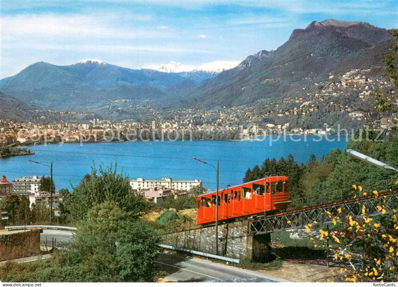 13717669 Lugano TI Funicolare Lugano-Monte San Salvatore Lugano TI - Autres & Non Classés