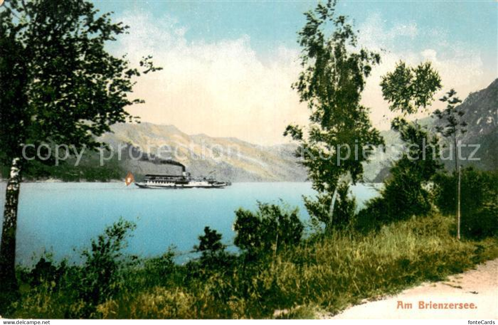 13717647 Brienz BE Uferpartie Am Brienzersee Dampfer Alpen Brienz BE - Andere & Zonder Classificatie