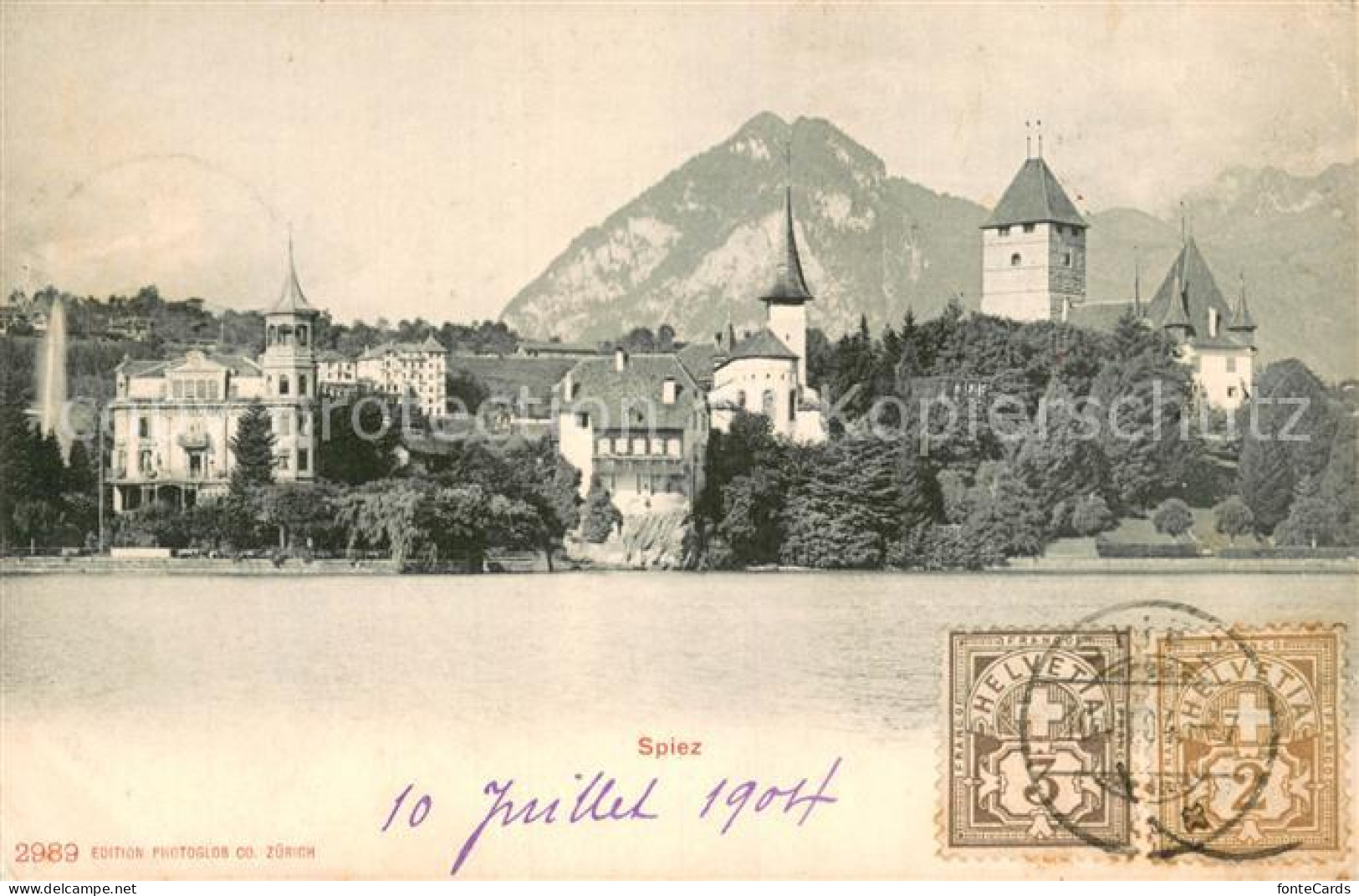 13717639 Spiez Thunersee BE Ansicht Vom See Aus Spiez Thunersee BE - Otros & Sin Clasificación