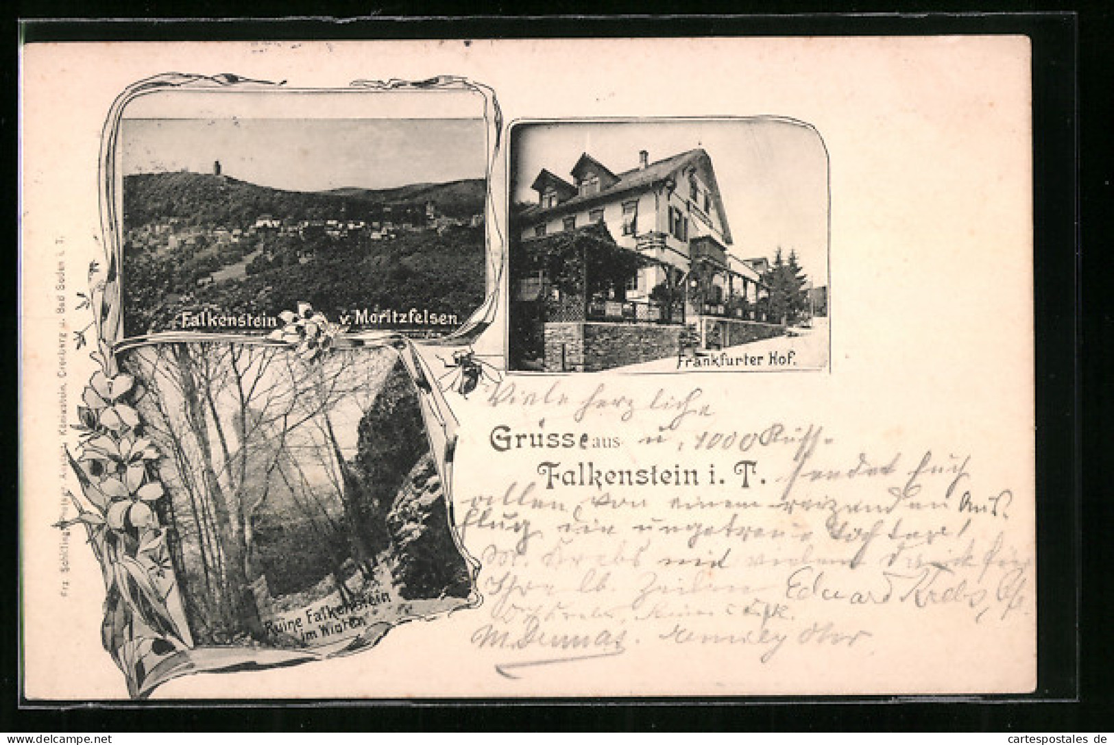 AK Falkenstein I. T., Gasthof Frankfurter Hof, Ruine Falkenstein Im Winter  - Other & Unclassified