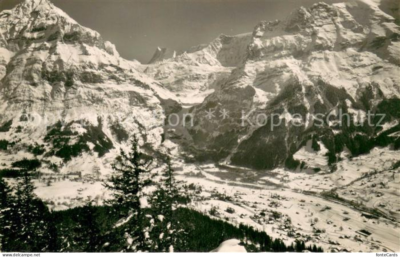 13716607 Grindelwald Winterpanorama Mit Mettenberg Finsteraarhorn Flescherhorn B - Other & Unclassified