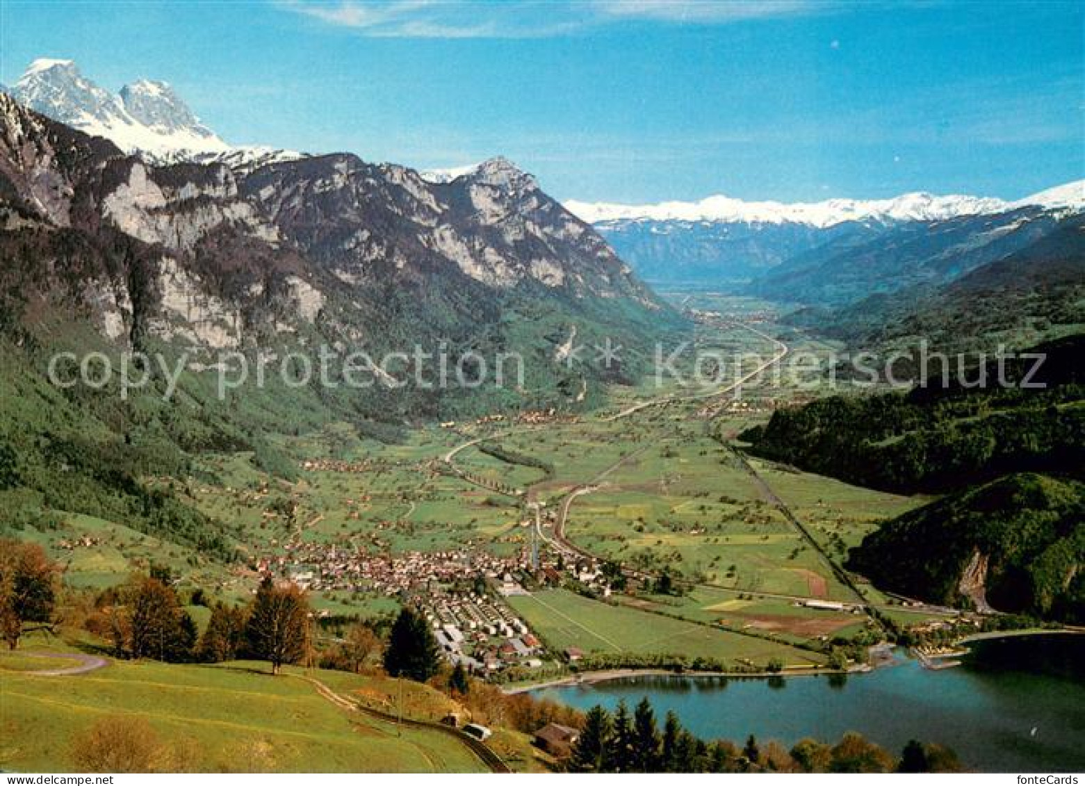 13716479 Walenstadtberg Blick Von Schrina Hochruck Auf Walensee Sargans Und Die  - Andere & Zonder Classificatie