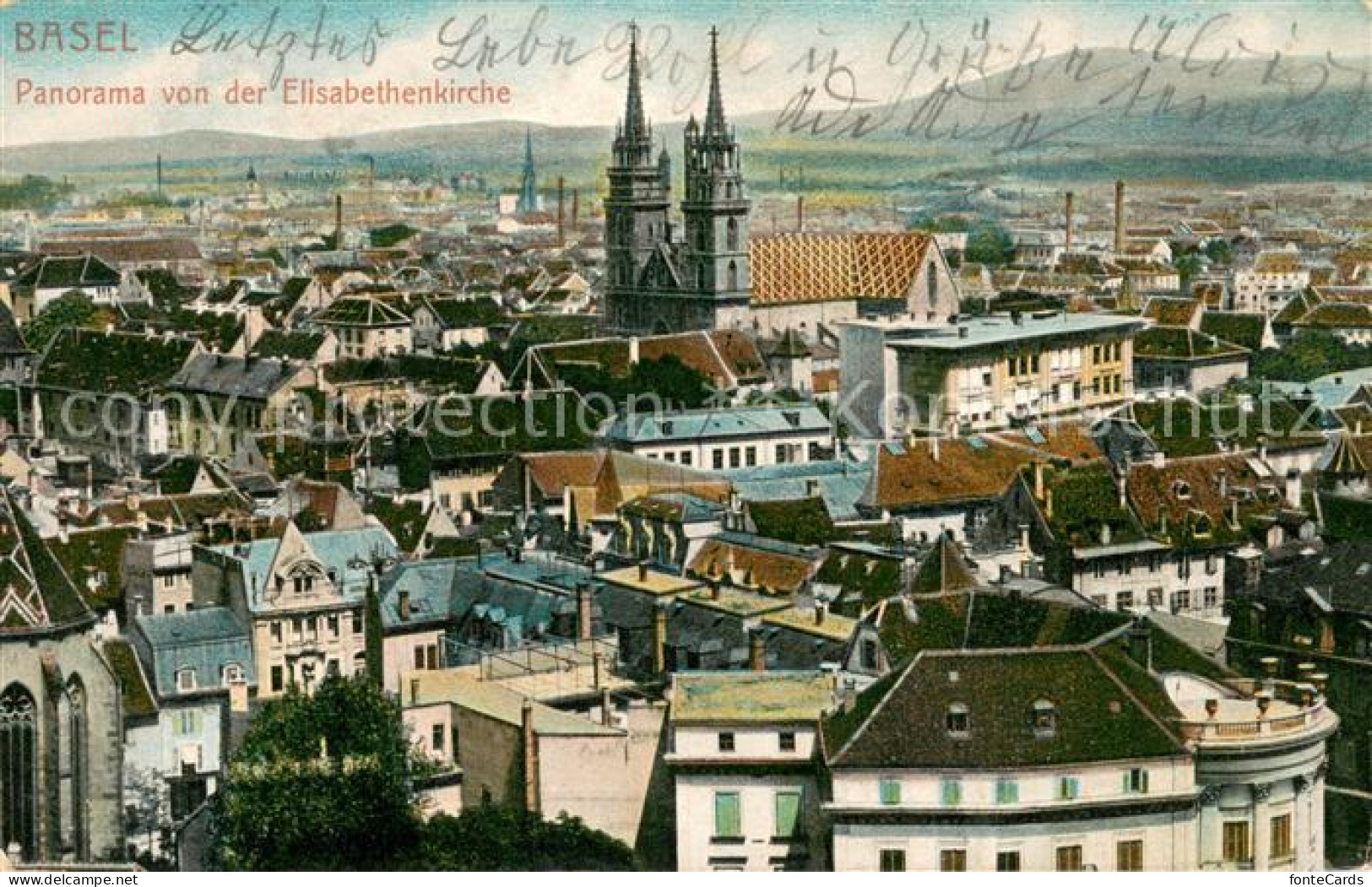 13715827 Basel BS Panorama Von Der Elisabethenkirche Basel BS - Sonstige & Ohne Zuordnung