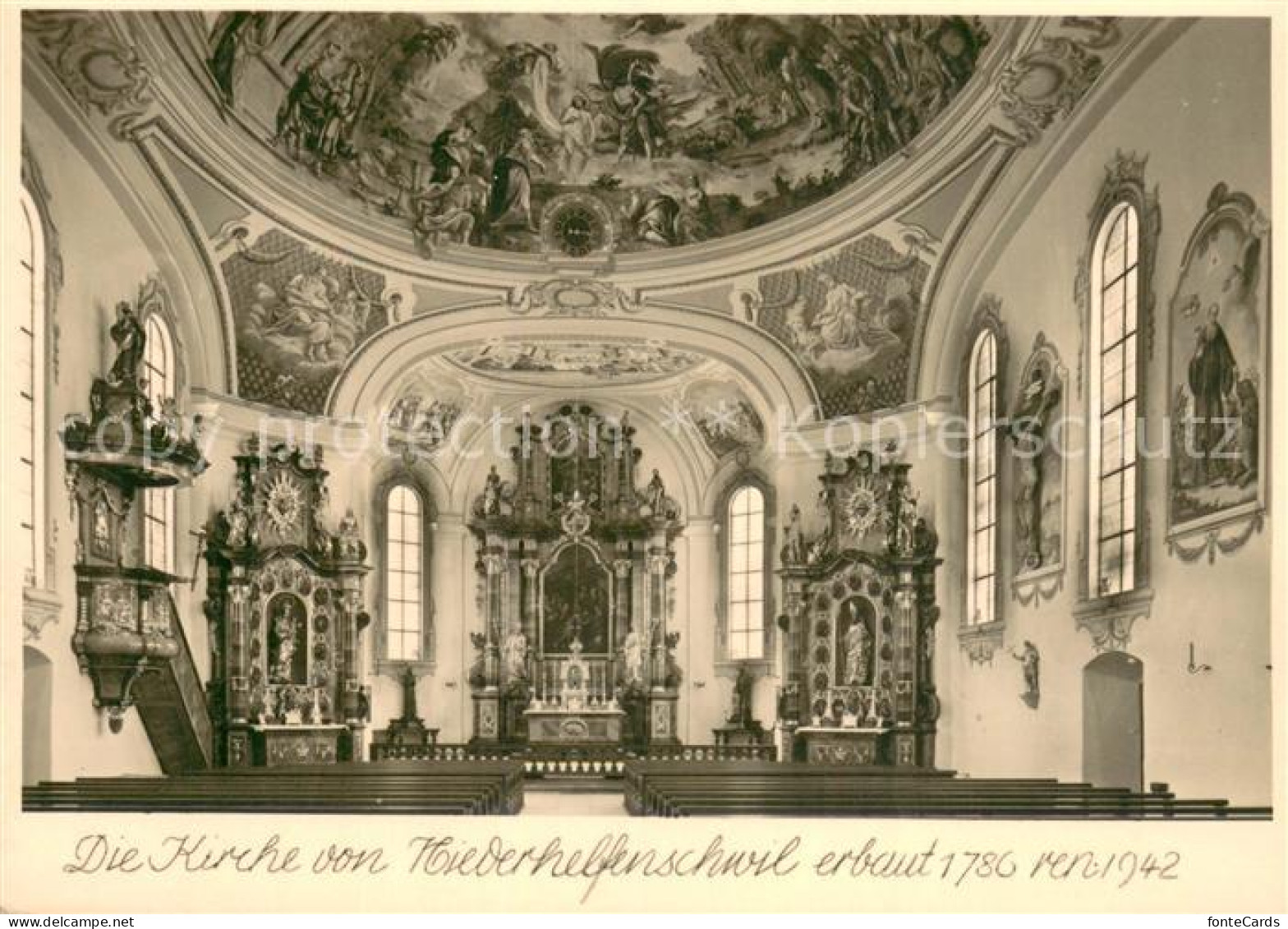 13711329 Niederhelfenschwil SG Kirche Inneres  - Andere & Zonder Classificatie