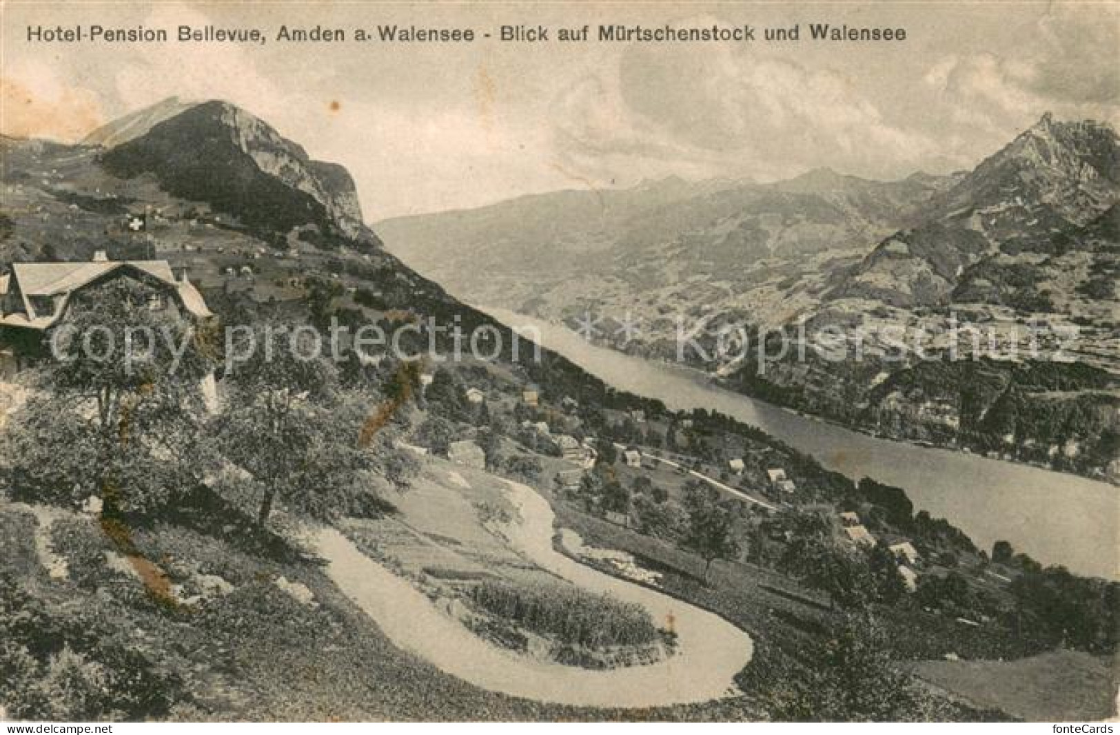 13710829 Amden SG Hotel Pension Bellevue Mit Blick Auf Muertschenstock Und Walen - Otros & Sin Clasificación