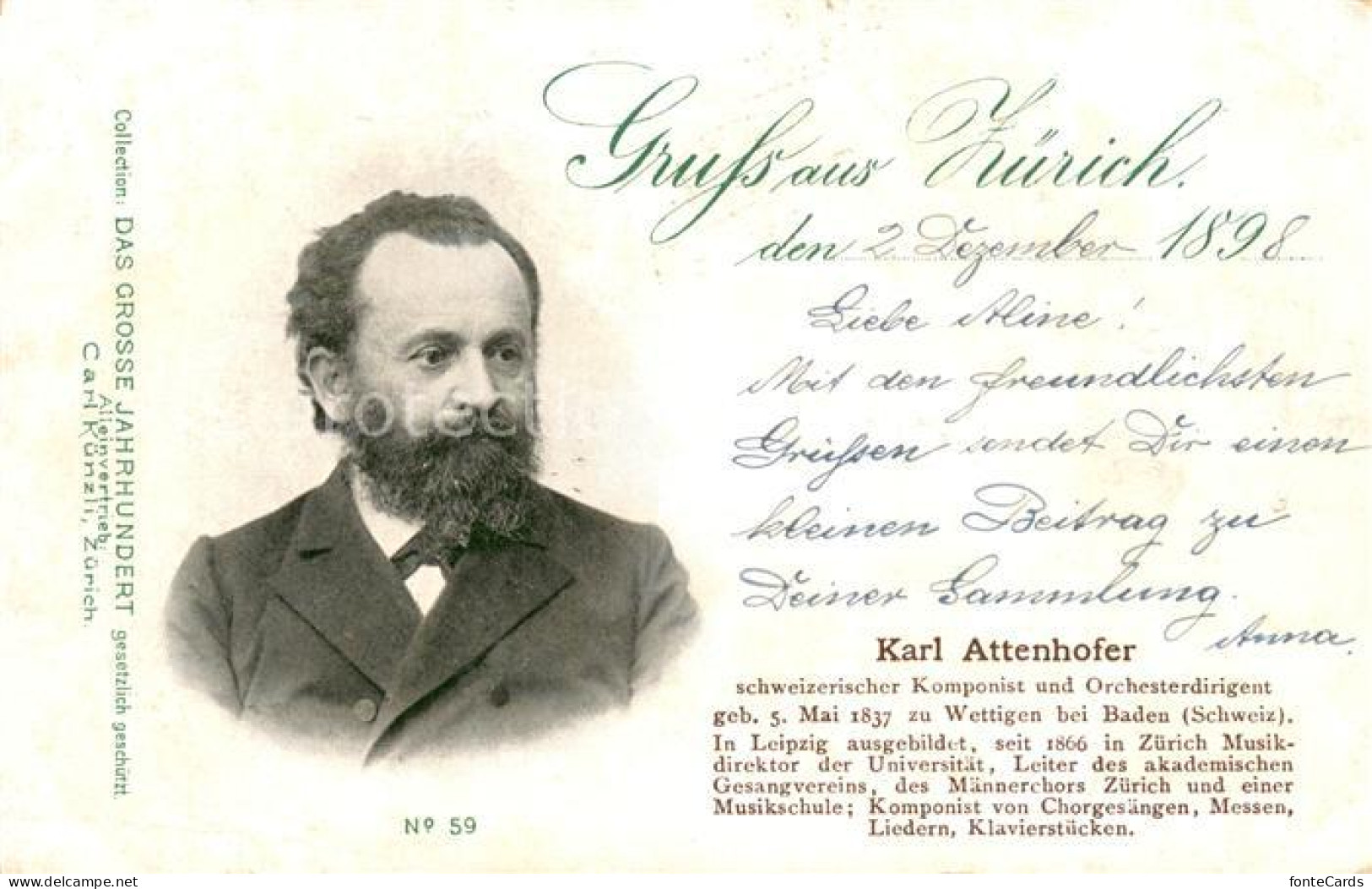 13710647 Zuerich ZH Portrait Karl Attenhofer Zuerich ZH - Other & Unclassified