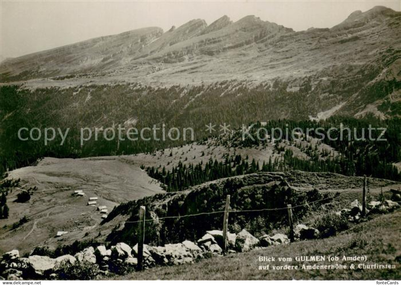 13710167 Amden SG Panorama Blick Vom Gulmen Auf Vordere Amdenerhuette Und Churfi - Sonstige & Ohne Zuordnung