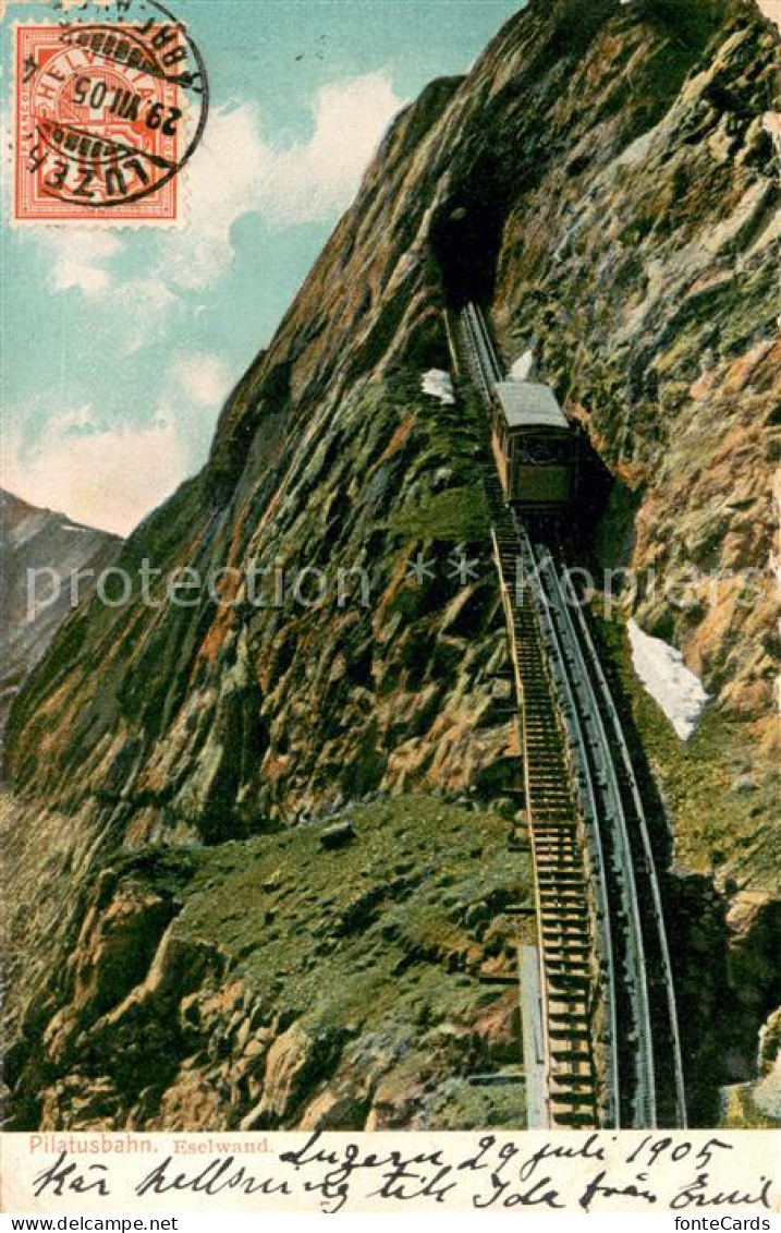 13710077 Pilatus NW Pilatusbahn Zahnradbahn Eselwand  - Andere & Zonder Classificatie