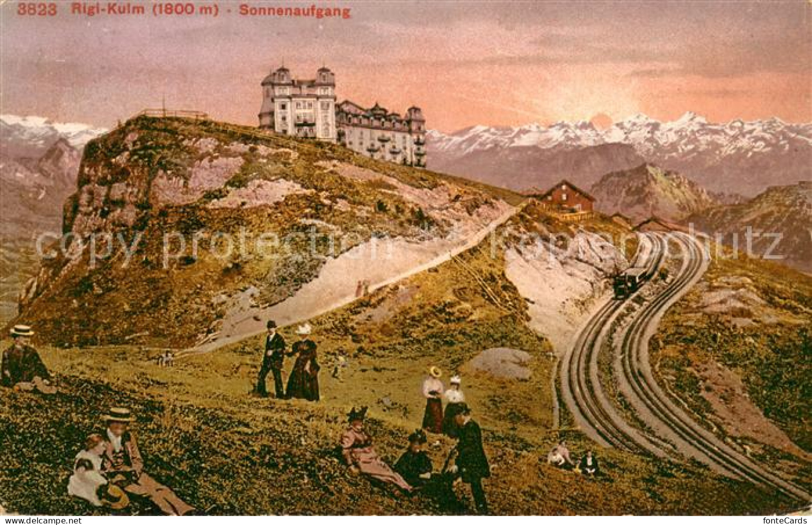 13709937 Rigi Kulm Berghotel Sonnenaufgang In Den Alpen Rigi Kulm - Autres & Non Classés