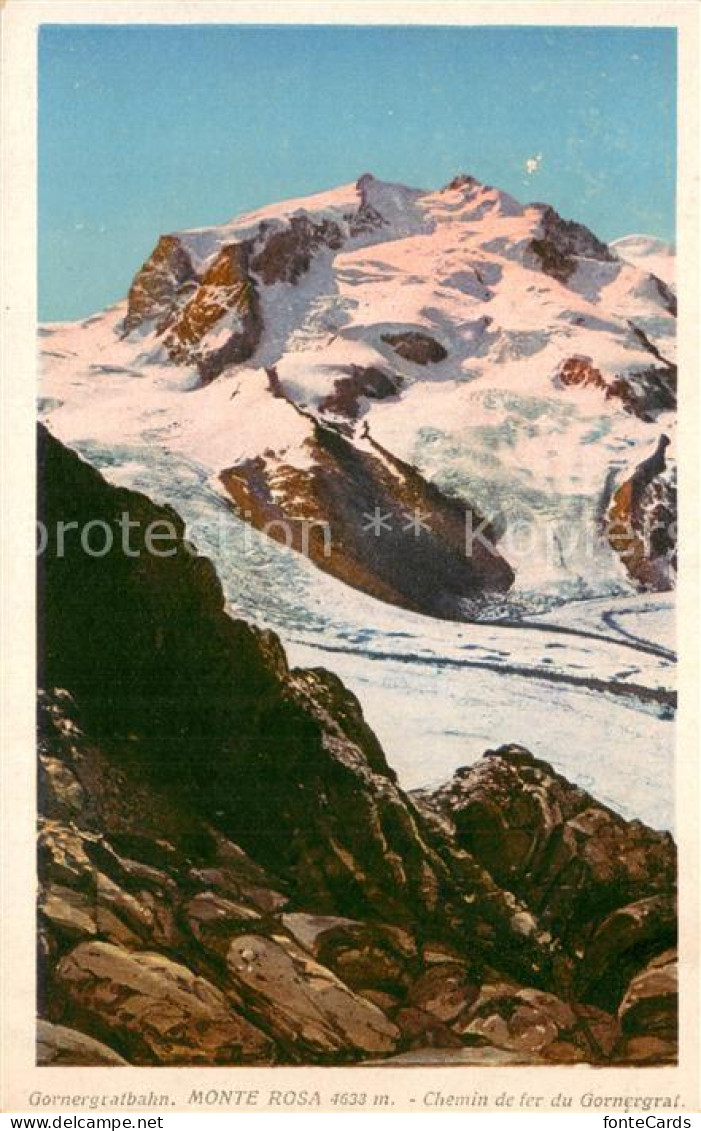 13708899 Zermatt VS Gornergratbahn Monte Rosa Gletscher Walliser Alpen Zermatt V - Sonstige & Ohne Zuordnung
