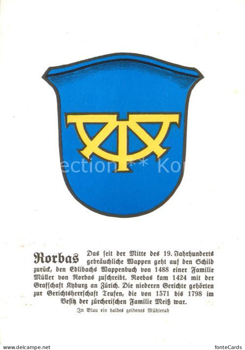 13707739 Rorbas ZH Wappen Chronik  - Other & Unclassified