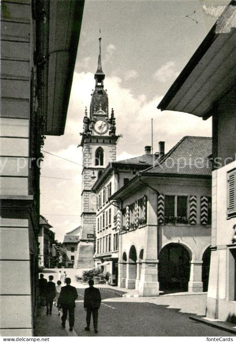 13707709 Zofingen Vordere Hauptgasse Mit Stadtkirche Und Markthalle Zofingen - Sonstige & Ohne Zuordnung