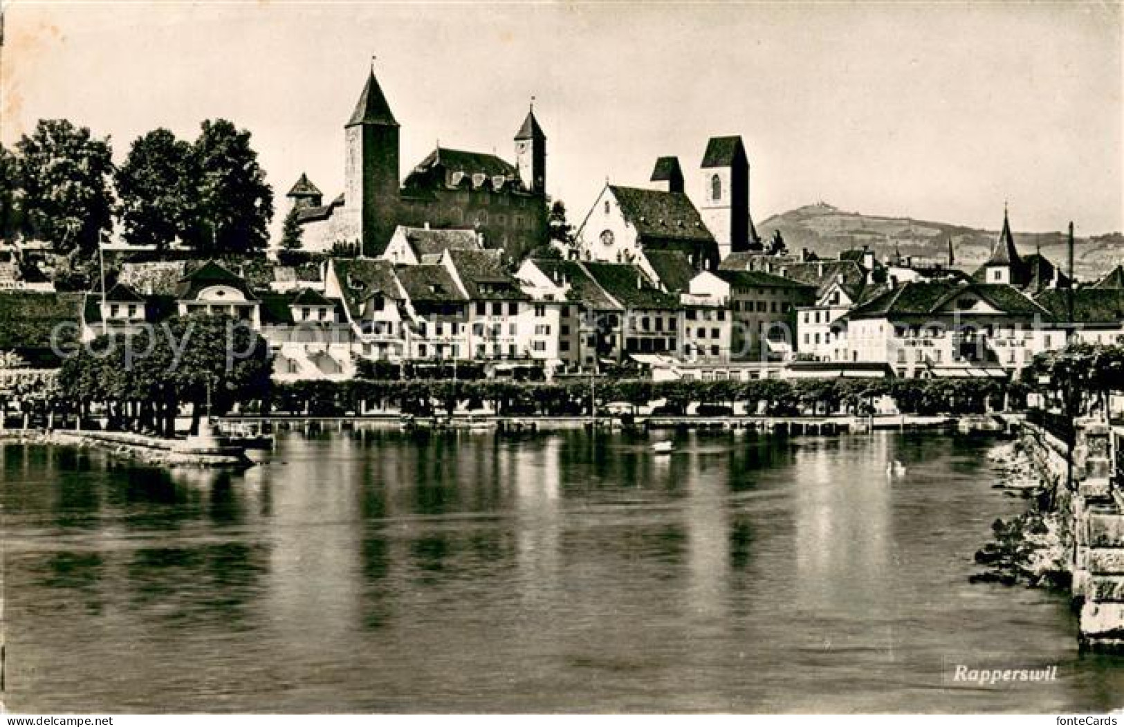 13707347 Rapperswil -Jona SG Uferpartie Am Zuerichsee Blick Zum Schloss  - Sonstige & Ohne Zuordnung