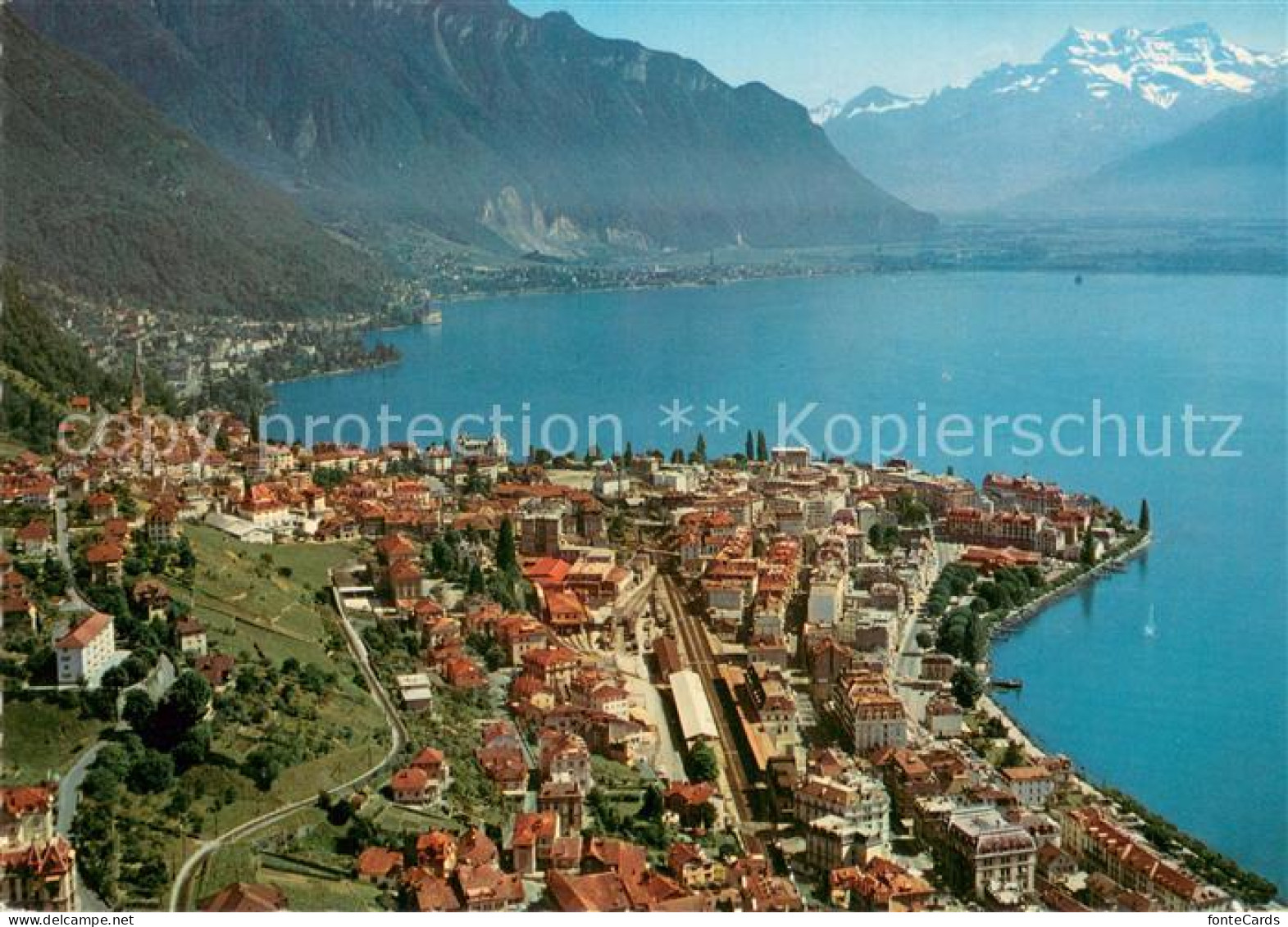 13704829 Montreux  VD Lac Leman Et Les Dents Du Midi Alpes - Altri & Non Classificati