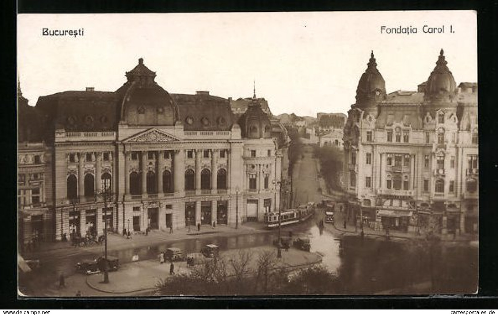 AK Bucuresti, Fondatja Carol I., Strassenbahn  - Tramways