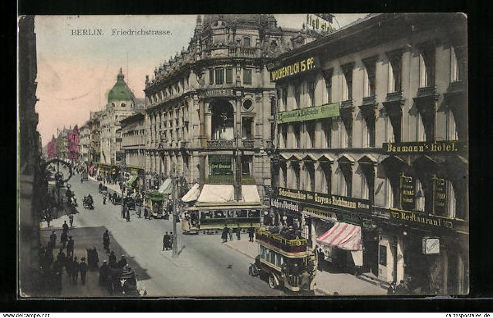 AK Berlin, Strassenbahnen Auf Der Friedrichstrasse  - Strassenbahnen