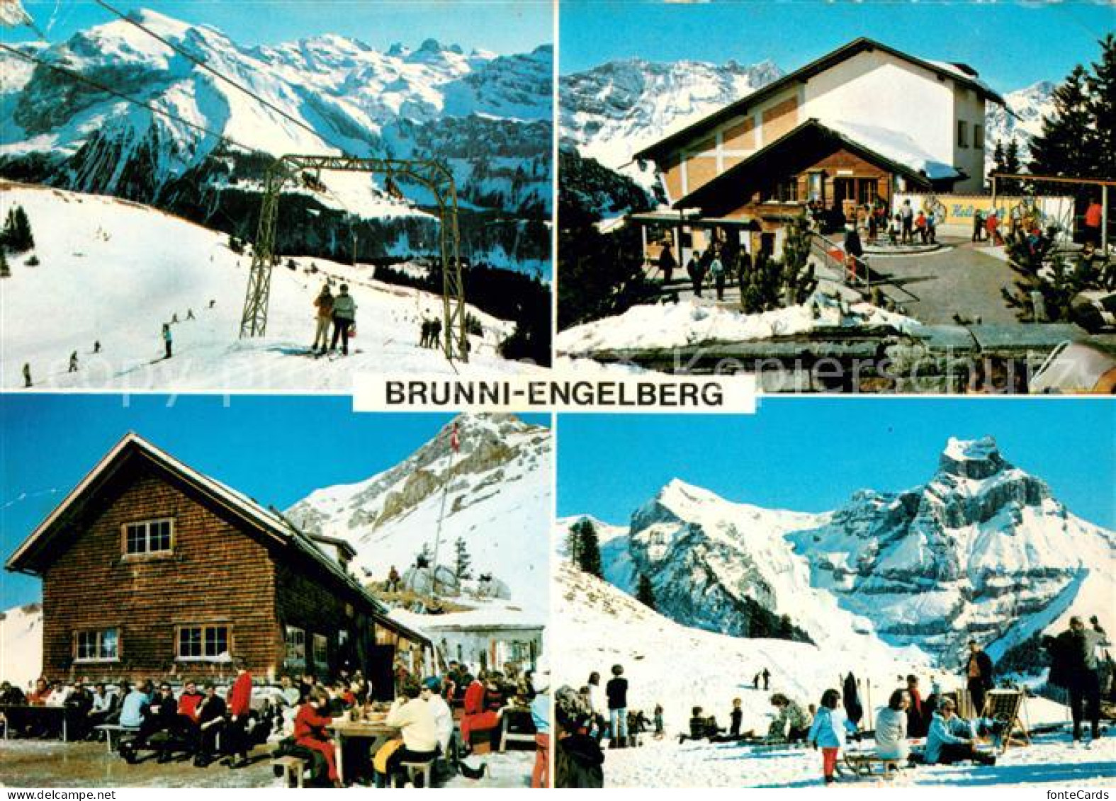 13686139 Brunni Engelberg Bergrestaurant Ristis Schlepplift Terrasse Brunni Enge - Sonstige & Ohne Zuordnung