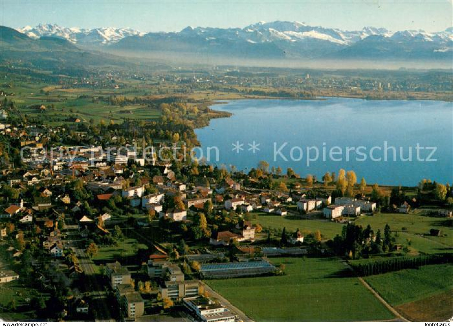 13685729 Pfaeffikon ZH Mit Zuerichsee Und Glarneralpen Fliegeraufnahme Pfaeffiko - Altri & Non Classificati