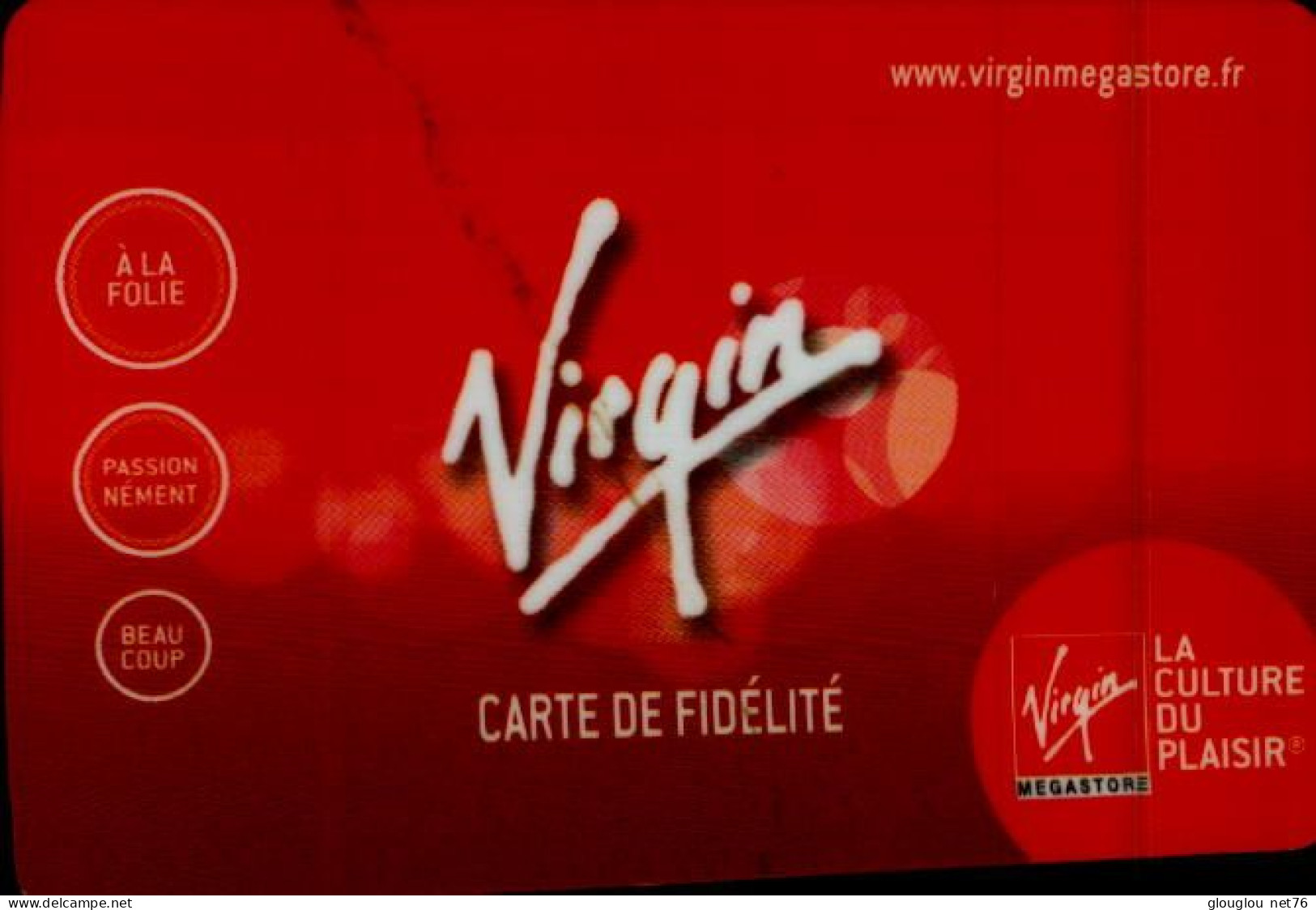 CARTE DE FIDELITE....VIRGIN - Tarjetas De Fidelización Y De Regalo