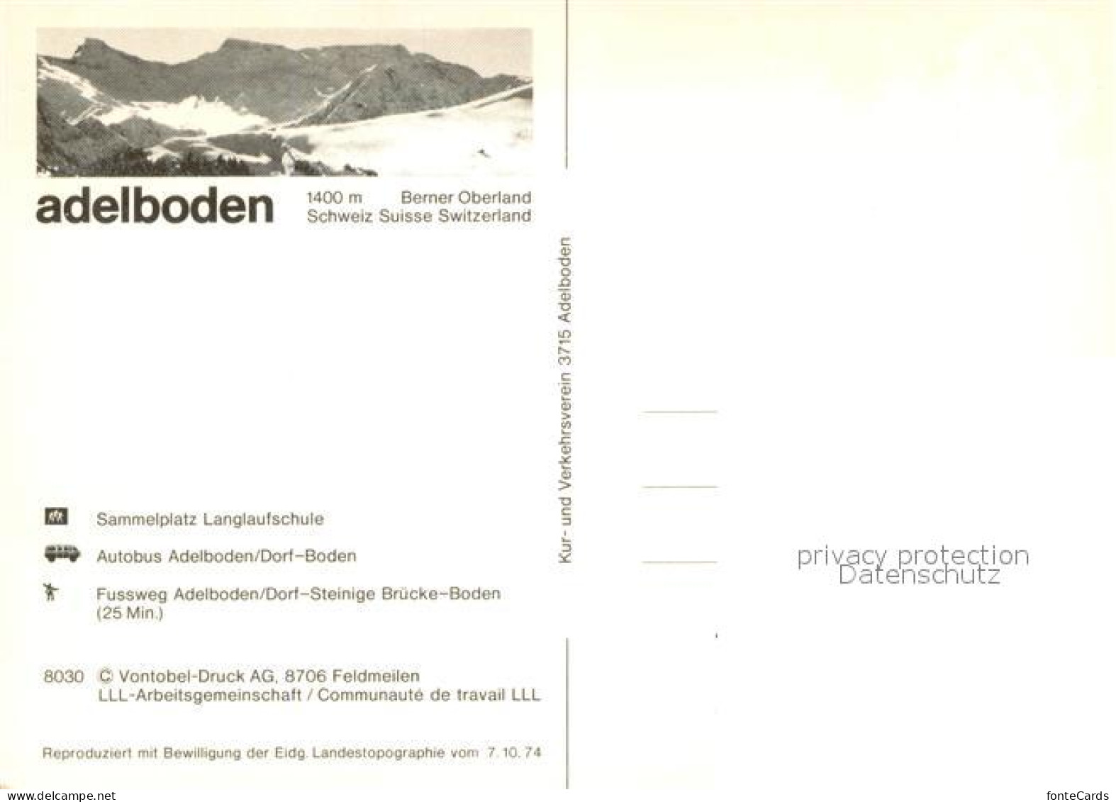 13677857 Adelboden Skiwanderzentrum Boden Gebietskarte Adelboden - Other & Unclassified