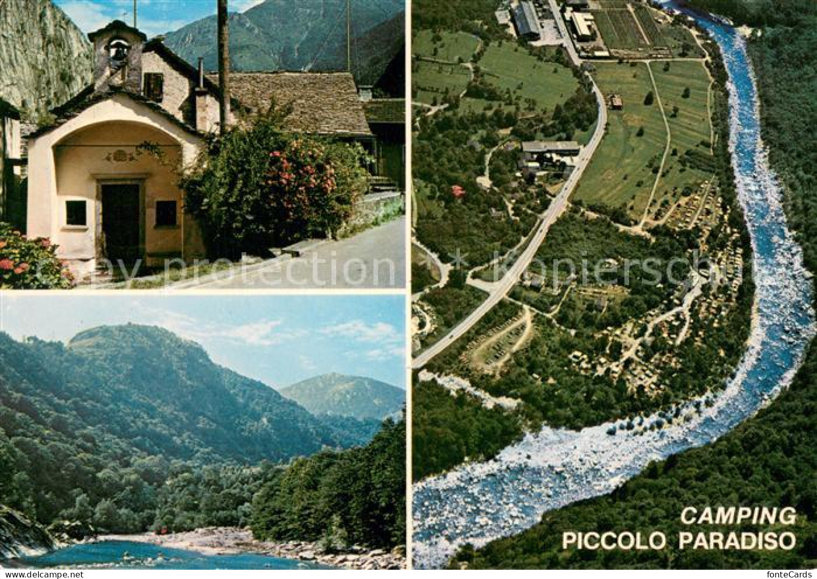 13677389 Avegno Kapelle Fliegeraufnahme Camping Piccolo Paradiso Panorama Avegno - Other & Unclassified