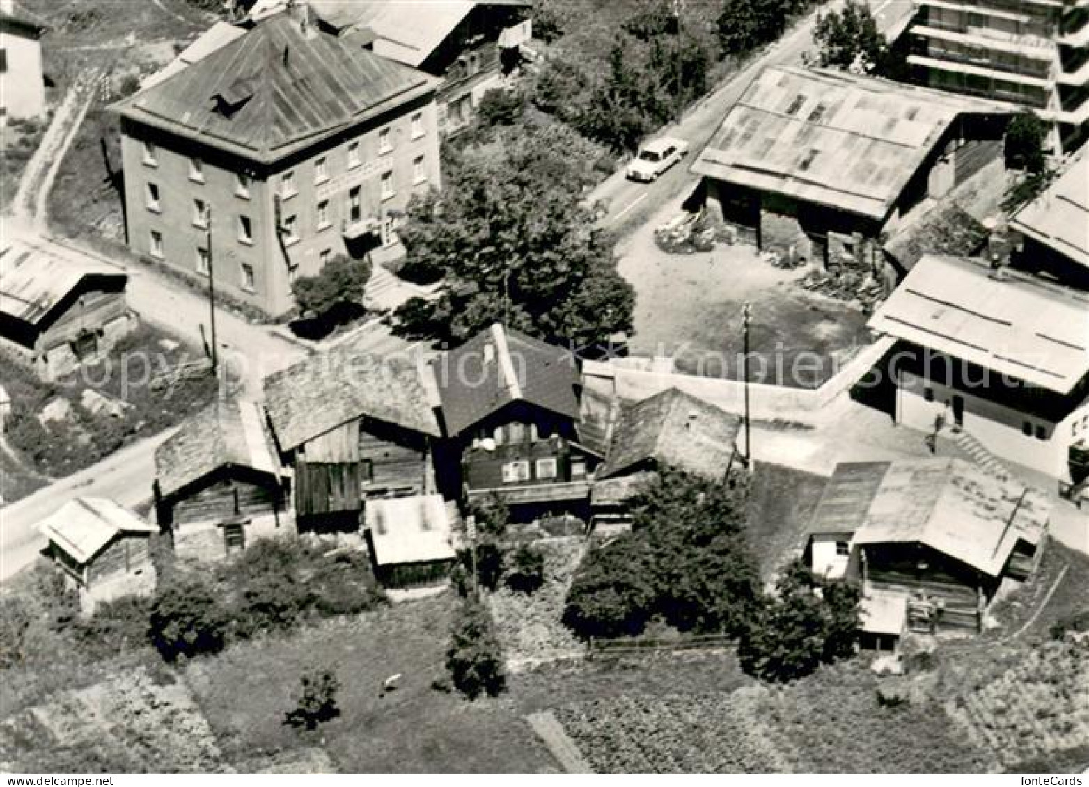 13665117 Inden Leuk Pension Des Alpes Vue Aérienne Inden Leuk - Sonstige & Ohne Zuordnung