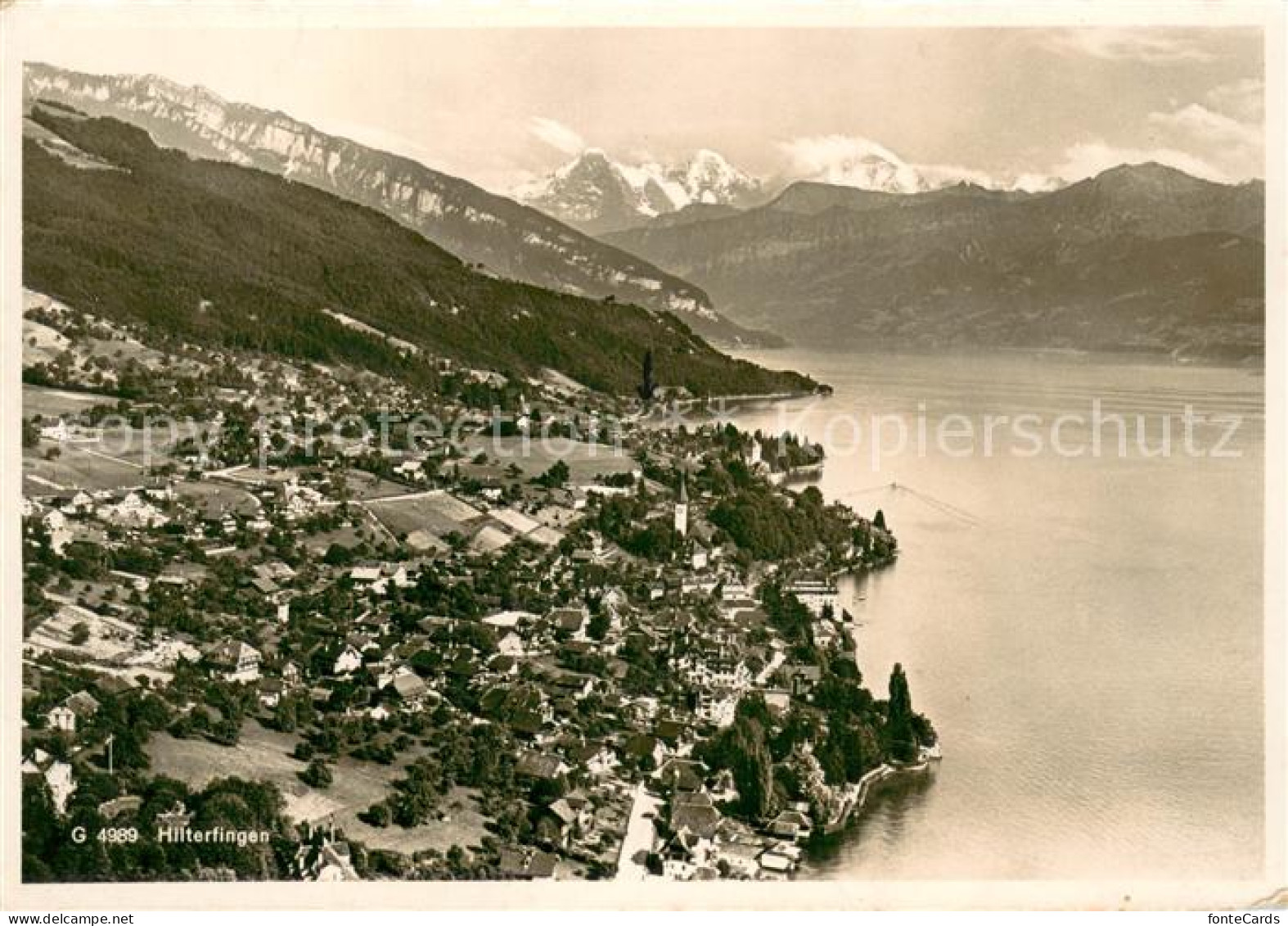 13664199 Hilterfingen Thunersee Alpenpanorama Fliegeraufnahme Hilterfingen Thune - Other & Unclassified