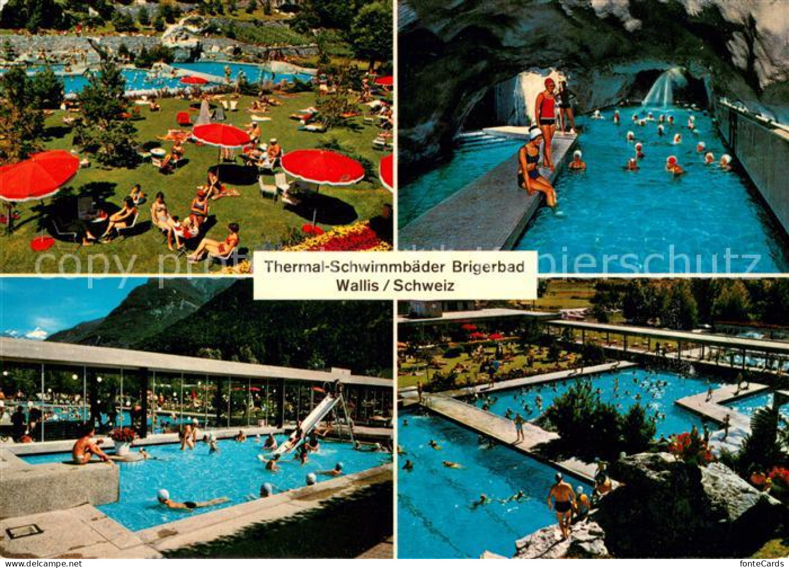 13655547 Brigerbad Freiluft Thermal Schwimmbaeder Grottenschwimmbad Brigerbad - Sonstige & Ohne Zuordnung