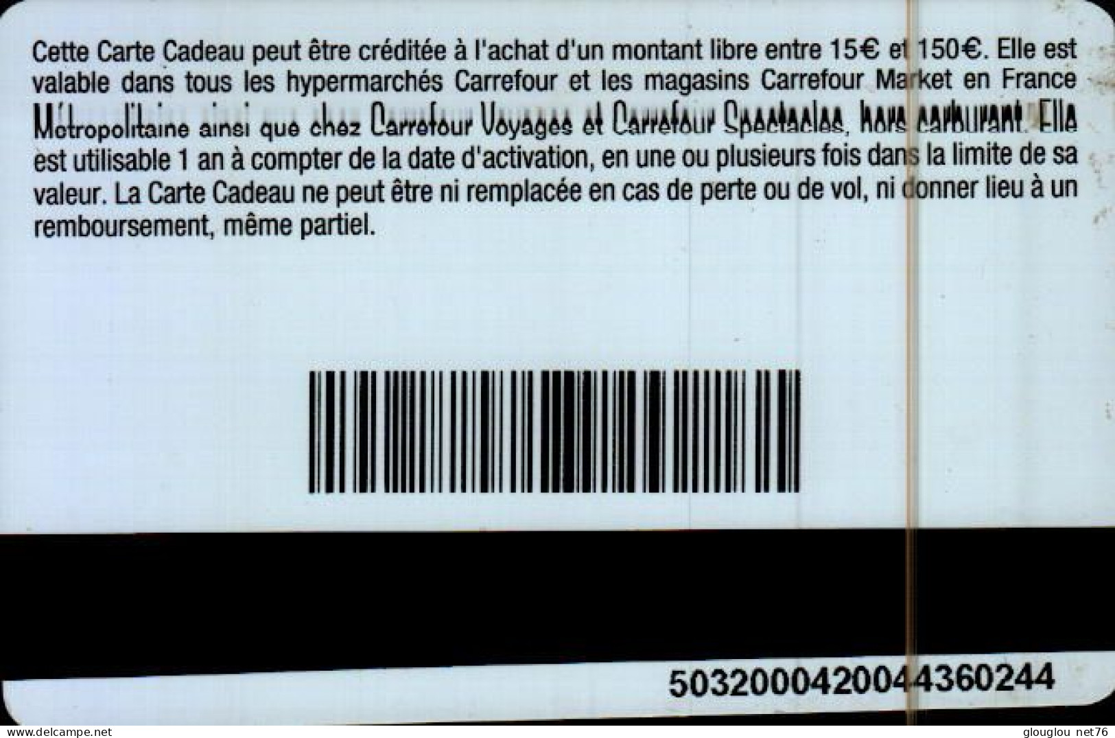 CARTE CADEAU.. CARREFOUR...HEUREUX EVENEMENT !... - Cartes De Fidélité Et Cadeau