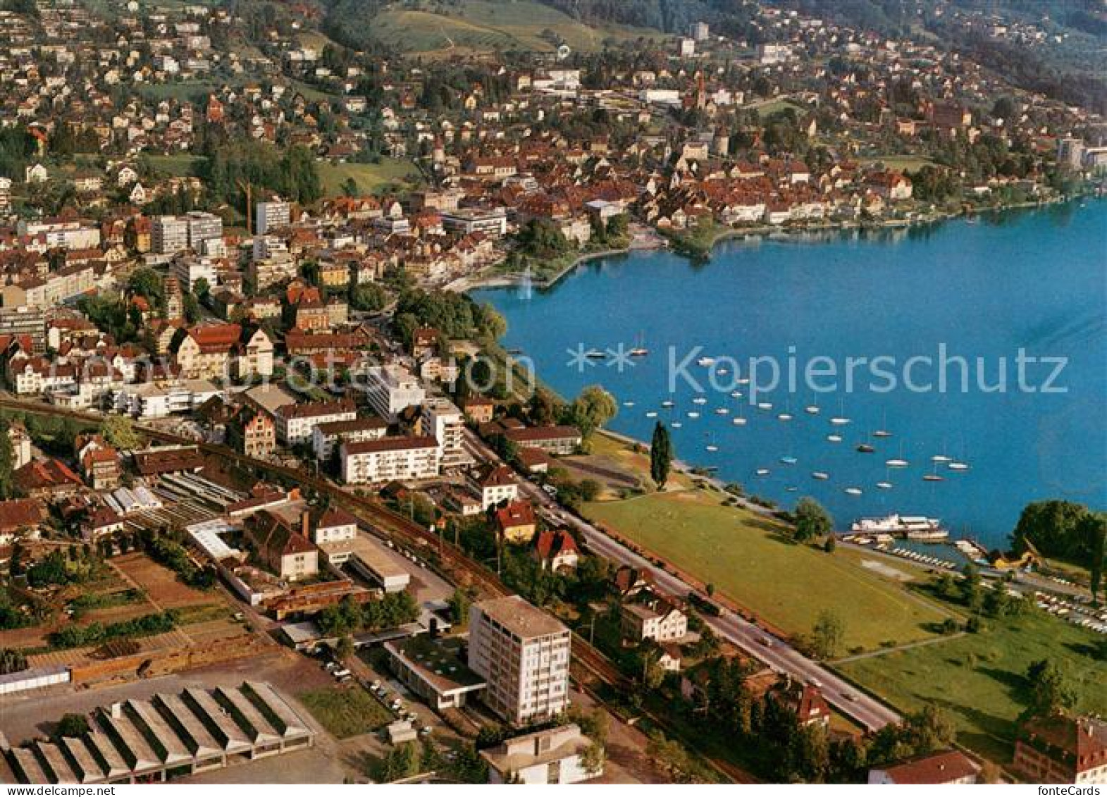 13644467 Zug ZG Bucht Zugersee Fliegeraufnahme Zug ZG - Sonstige & Ohne Zuordnung