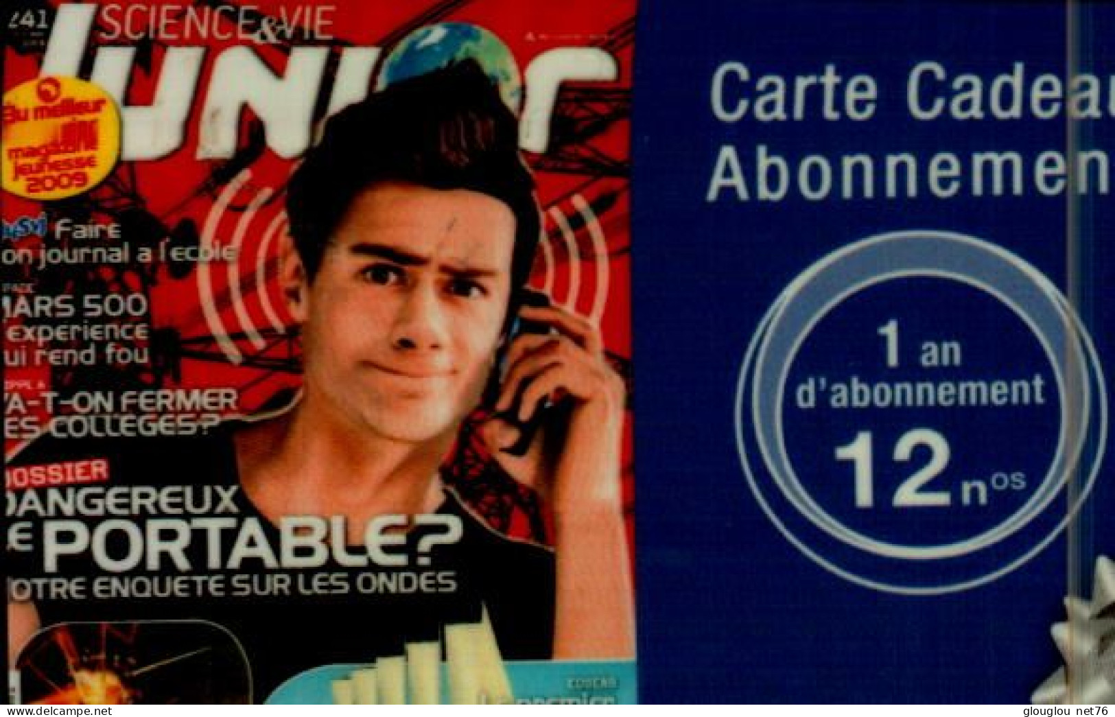 CARTE CADEAU.. ABONNEMENT   1 AN   JUNIOR.. - Carta Di Fedeltà E Regalo