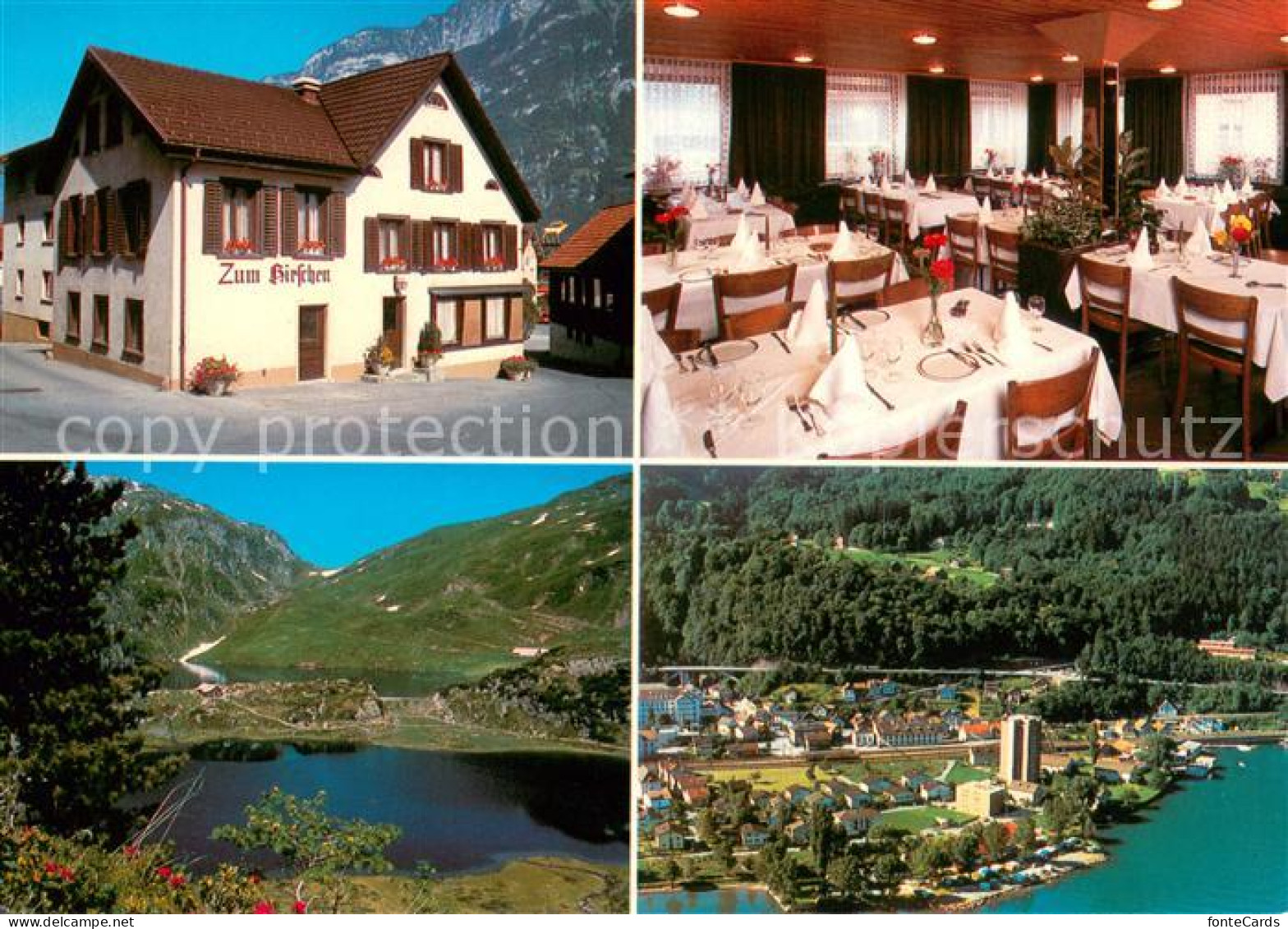 13641417 Murg Walensee Restaurant Zum Hirschen Panorama Murgtal Alpen Murg Walen - Andere & Zonder Classificatie