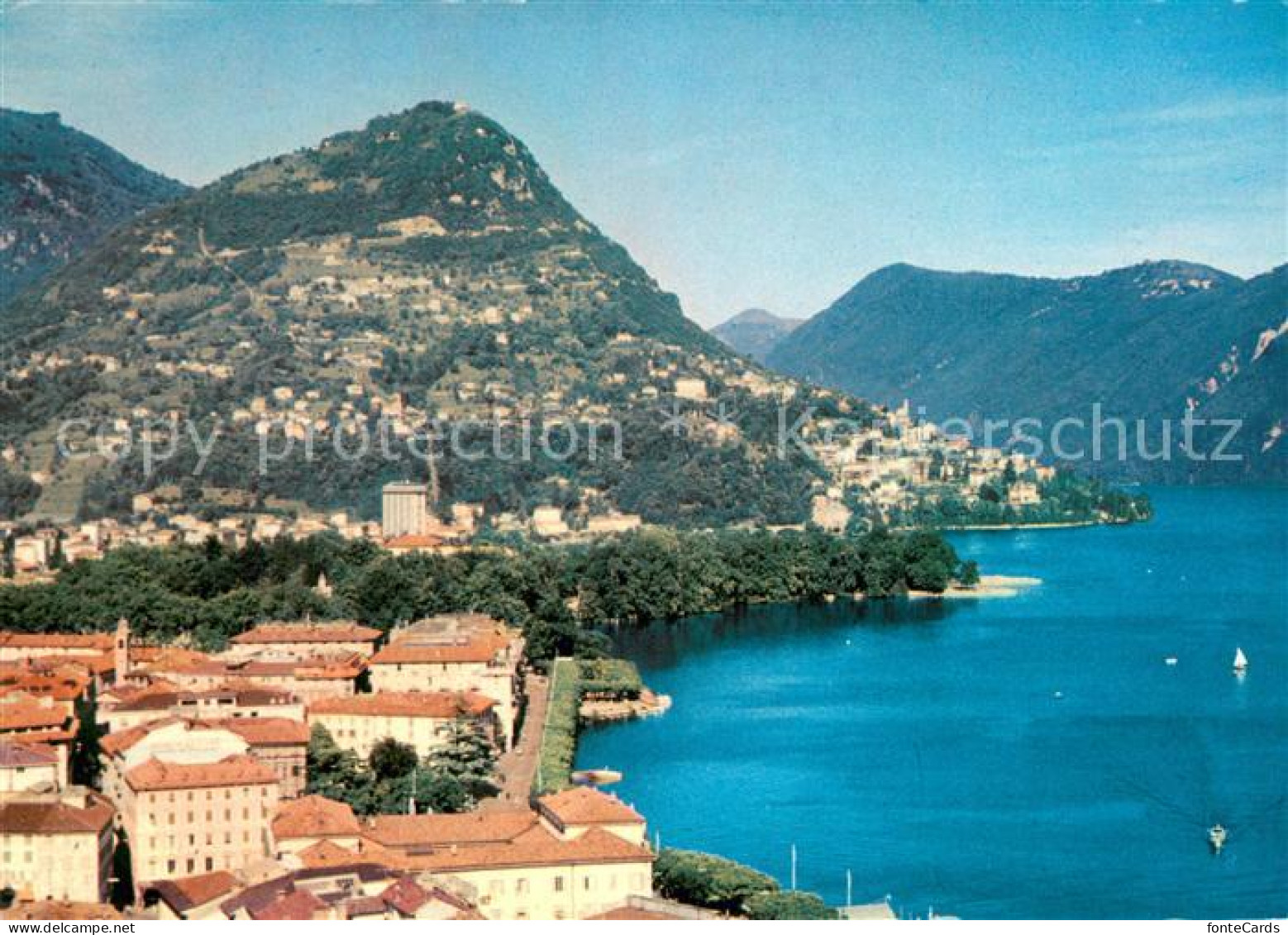 13631397 Monte Bre Lugano Fliegeraufnahme Monte Bre Lugano - Other & Unclassified
