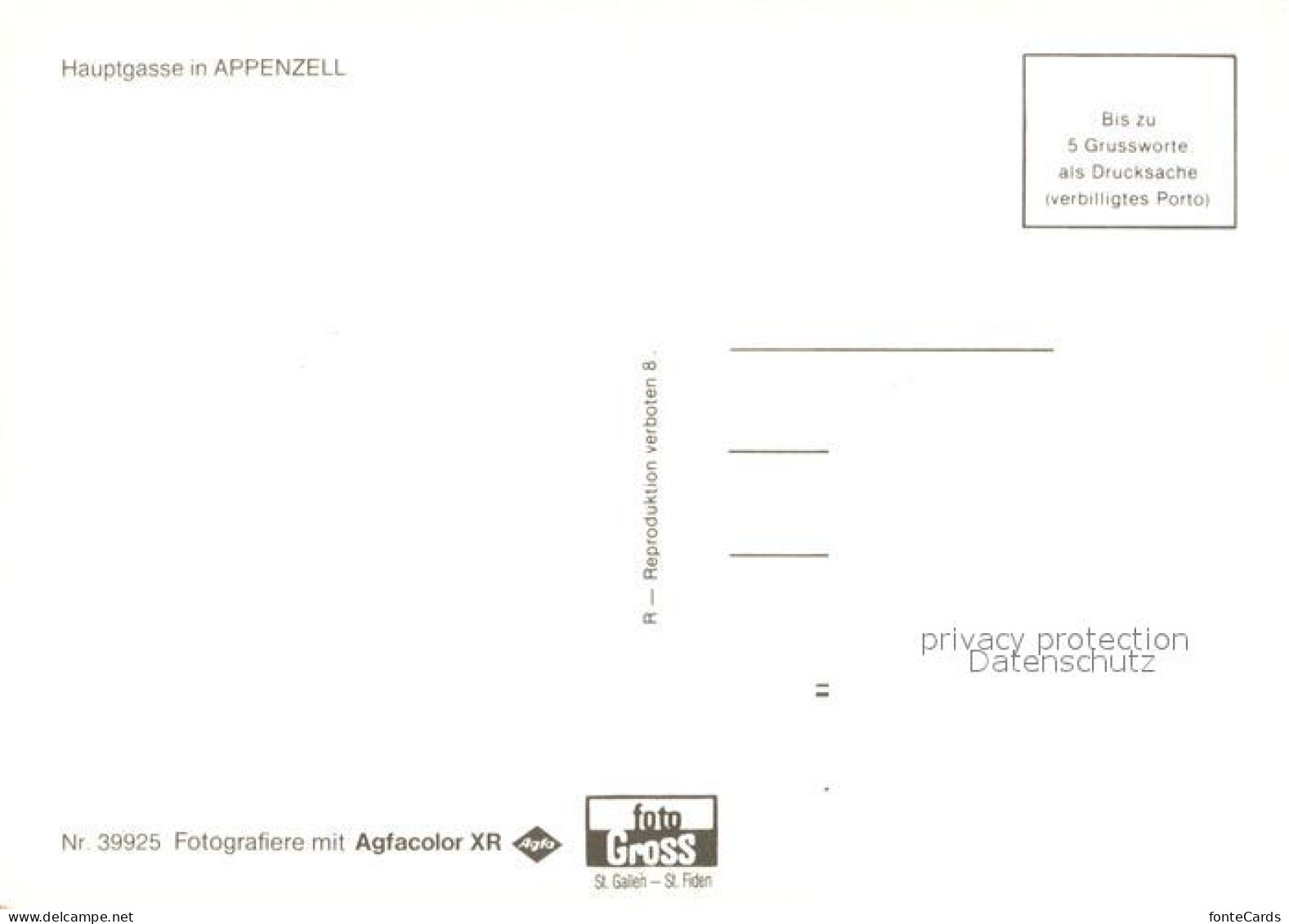 13631287 Appenzell IR Hauptgasse Appenzell IR - Autres & Non Classés