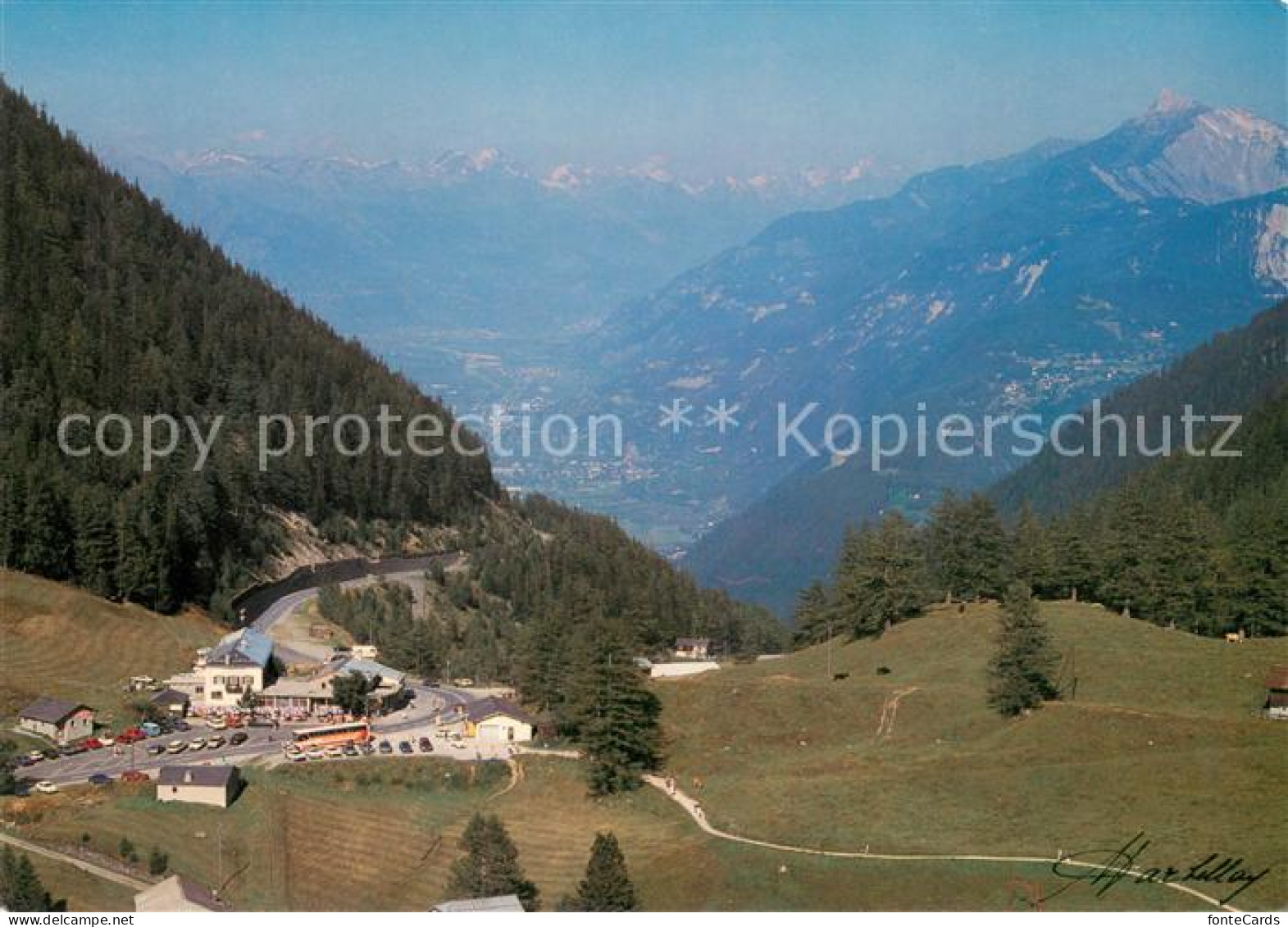 13630799 La Forclaz Aigle Le Col De La Forclaz La Plaine Du Rhone Les Alpes Bern - Andere & Zonder Classificatie