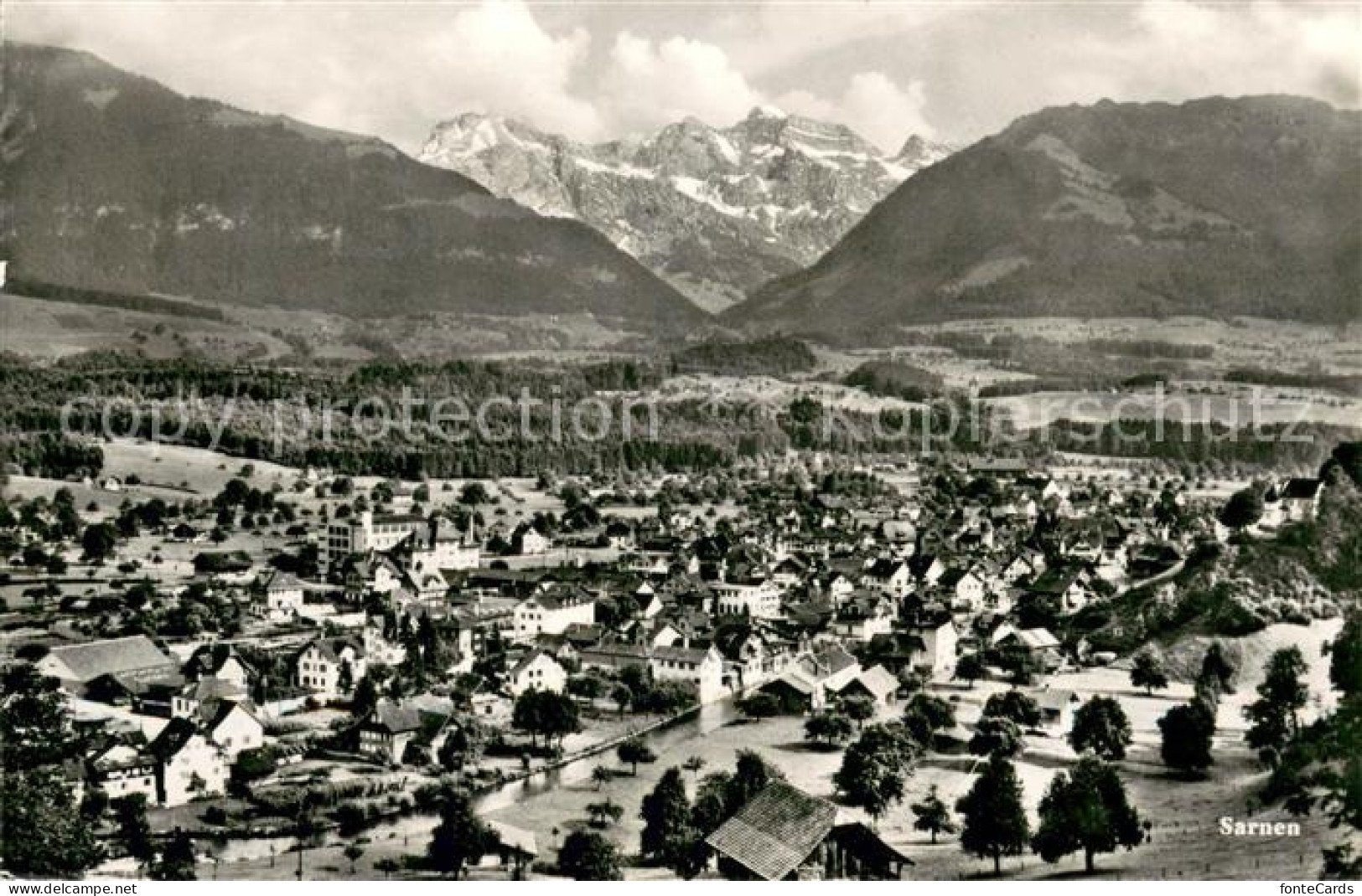 13629577 Sarnen Gesamtansicht Mit Alpenpanorama Sarnen - Other & Unclassified