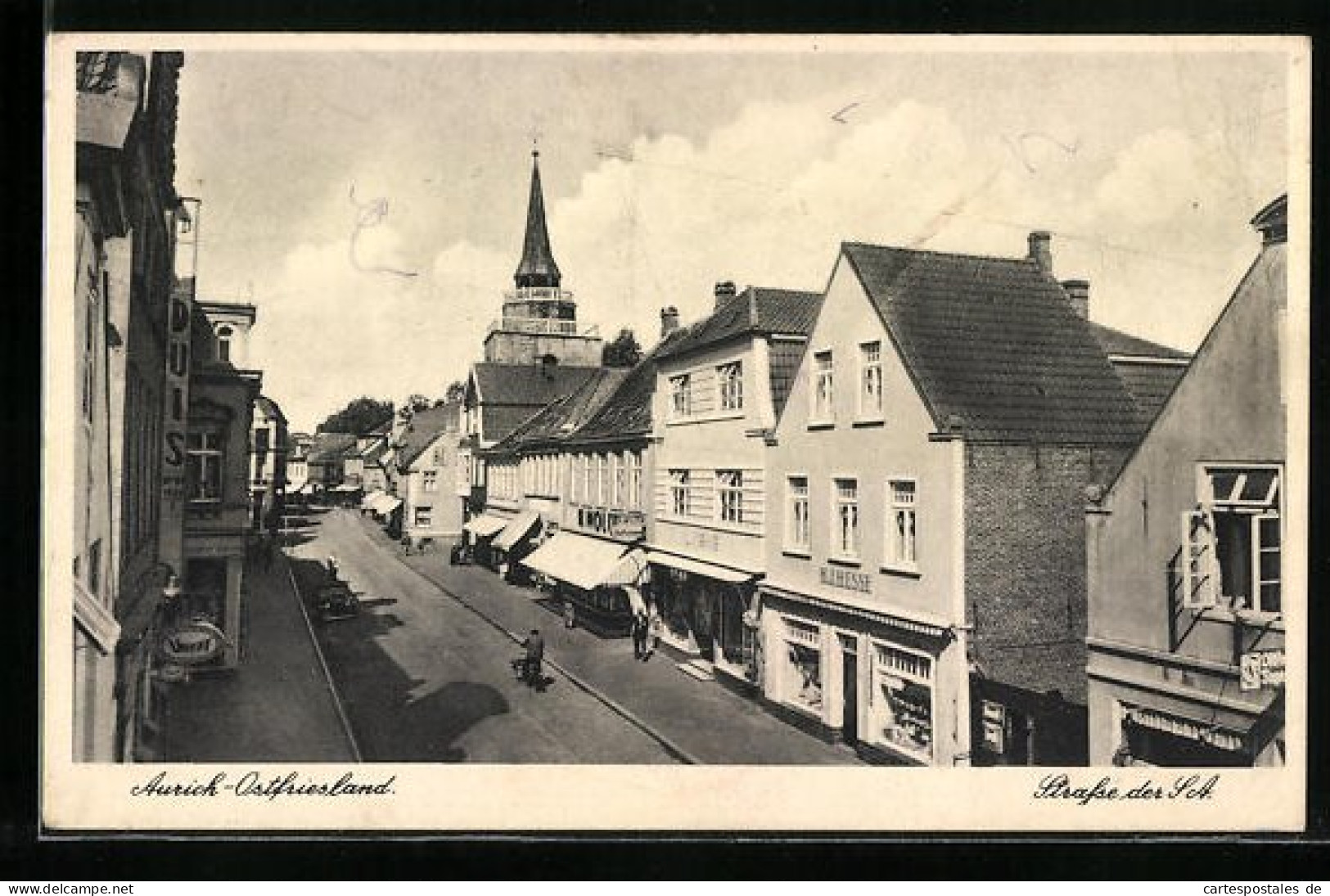 AK Aurich-Ostfriesland, Strasse Der SA Aus Der Vogelschau  - Aurich