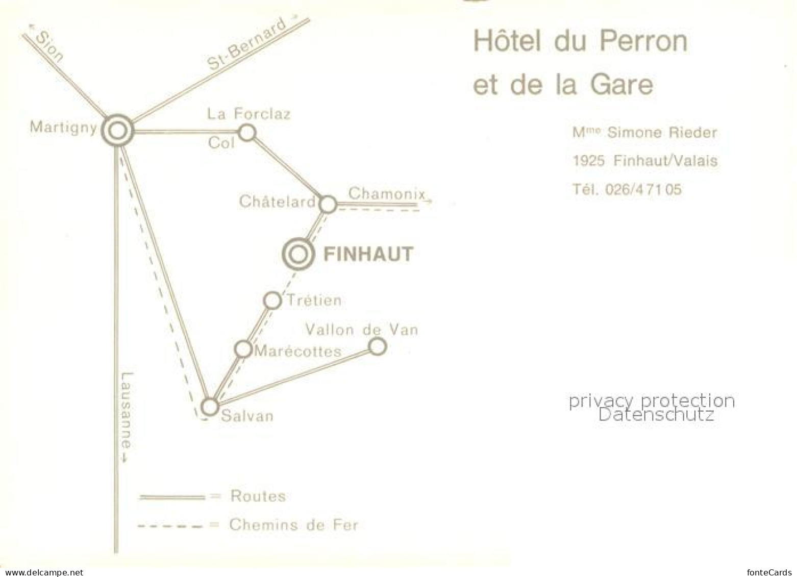 13626589 Finhaut Hotel Du Perron Gare Finhaut - Autres & Non Classés