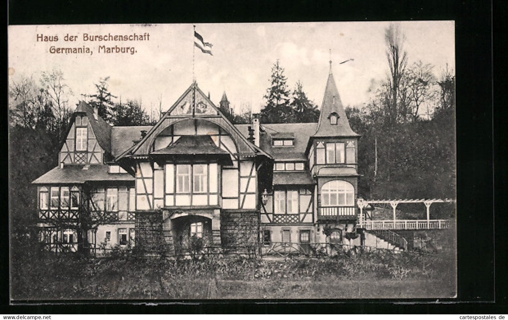 AK Marburg, Haus Der Burschenschaft Germania, Verbindungshaus  - Autres & Non Classés