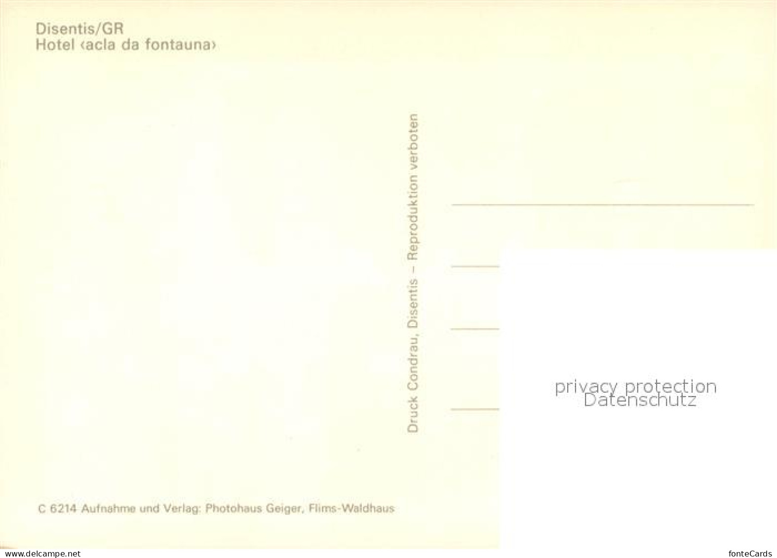 13625337 Disentis GR Hotel Acla Da Fontauna Alpen Disentis GR - Otros & Sin Clasificación