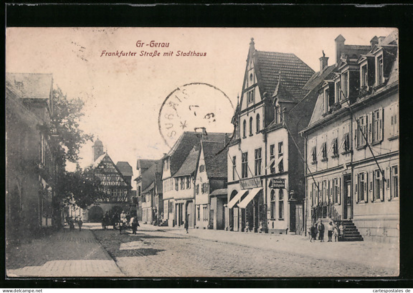 AK Gr.-Gerau, Frankfurter Strasse Mit Stadthaus  - Other & Unclassified